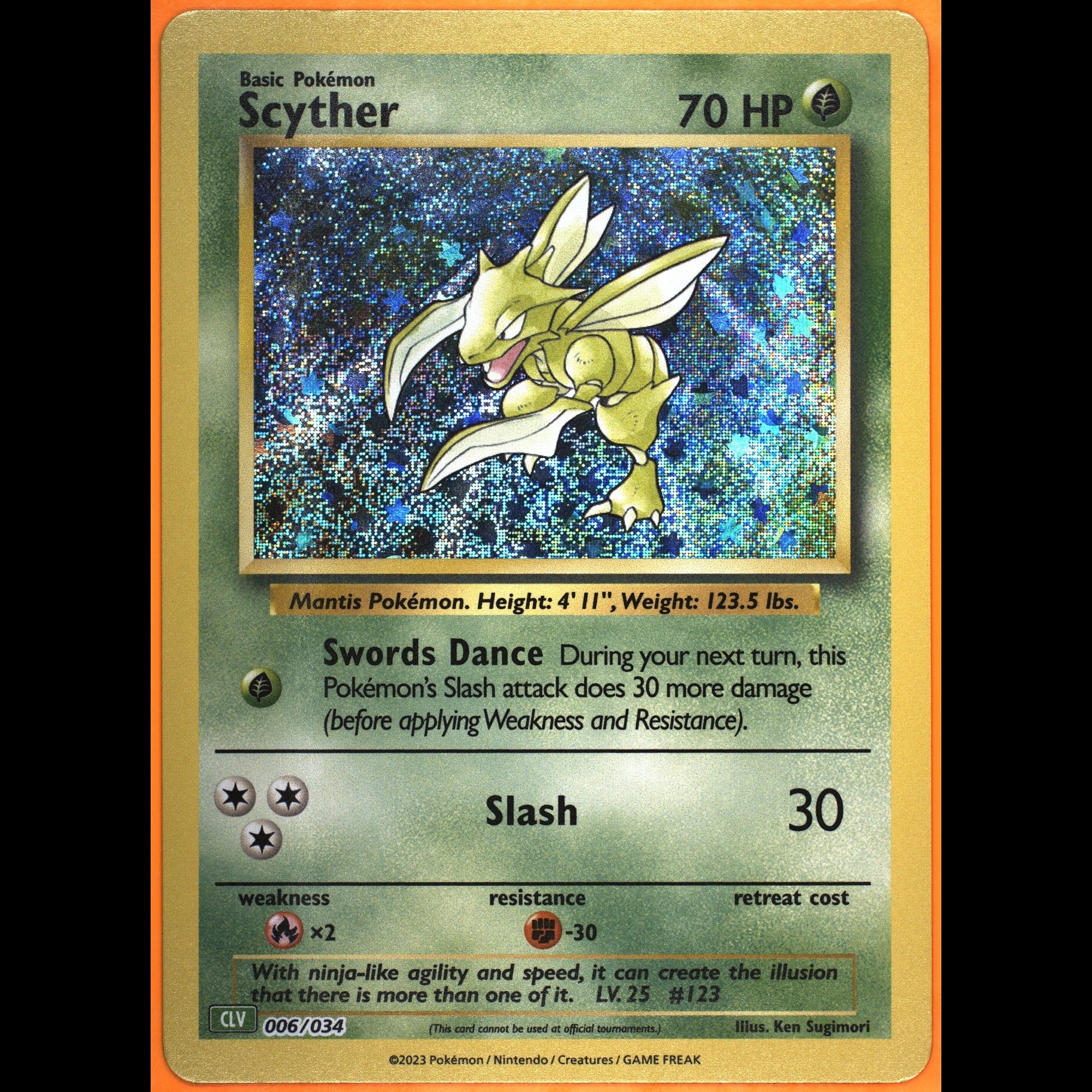 TAG 10 GEM MT Scyther Common 2023 Pokémon Pokemon TCG Classic 006/159_TCGW8566156 - TCG TREASURY