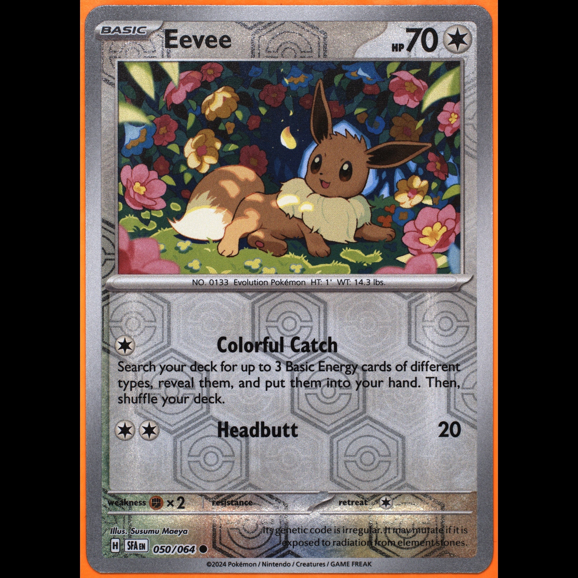 TAG 8.0 NM MT Eevee 2024 Pokémon Pokemon Scarlet & Violet 050_TCGX8404616 - TCG TREASURY