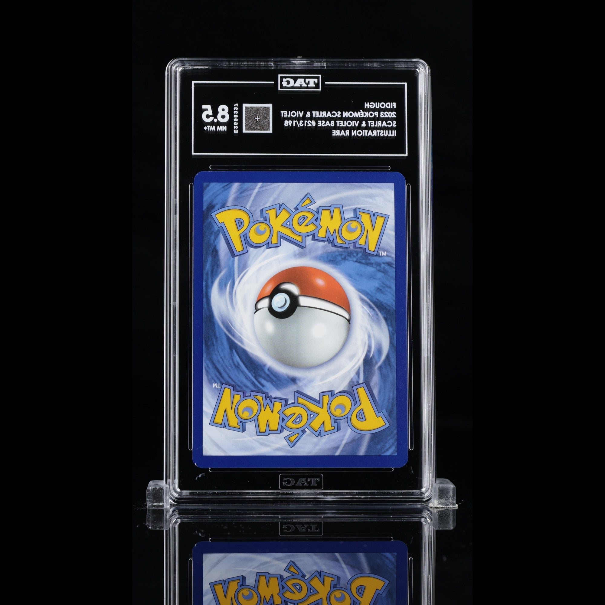 TAG 8.5 NM MT Fidough 2023 Pokémon Pokemon Scarlet & Violet 213_TCGE2698337 - TCG TREASURY