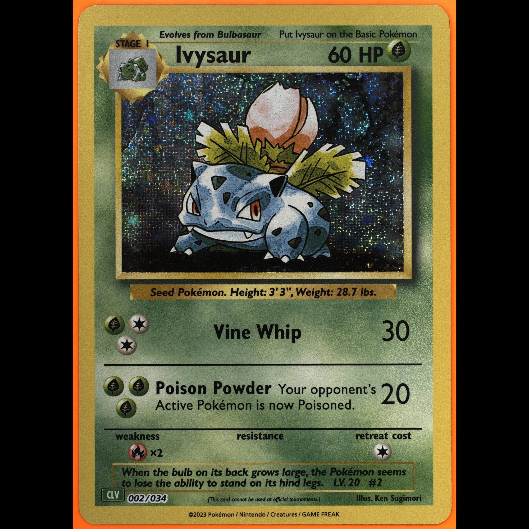 TAG 8.5 NM MT Ivysaur Uncommon 2023 Pokémon Pokemon TCG Classic 002/165_TCGF1397287 - TCG TREASURY
