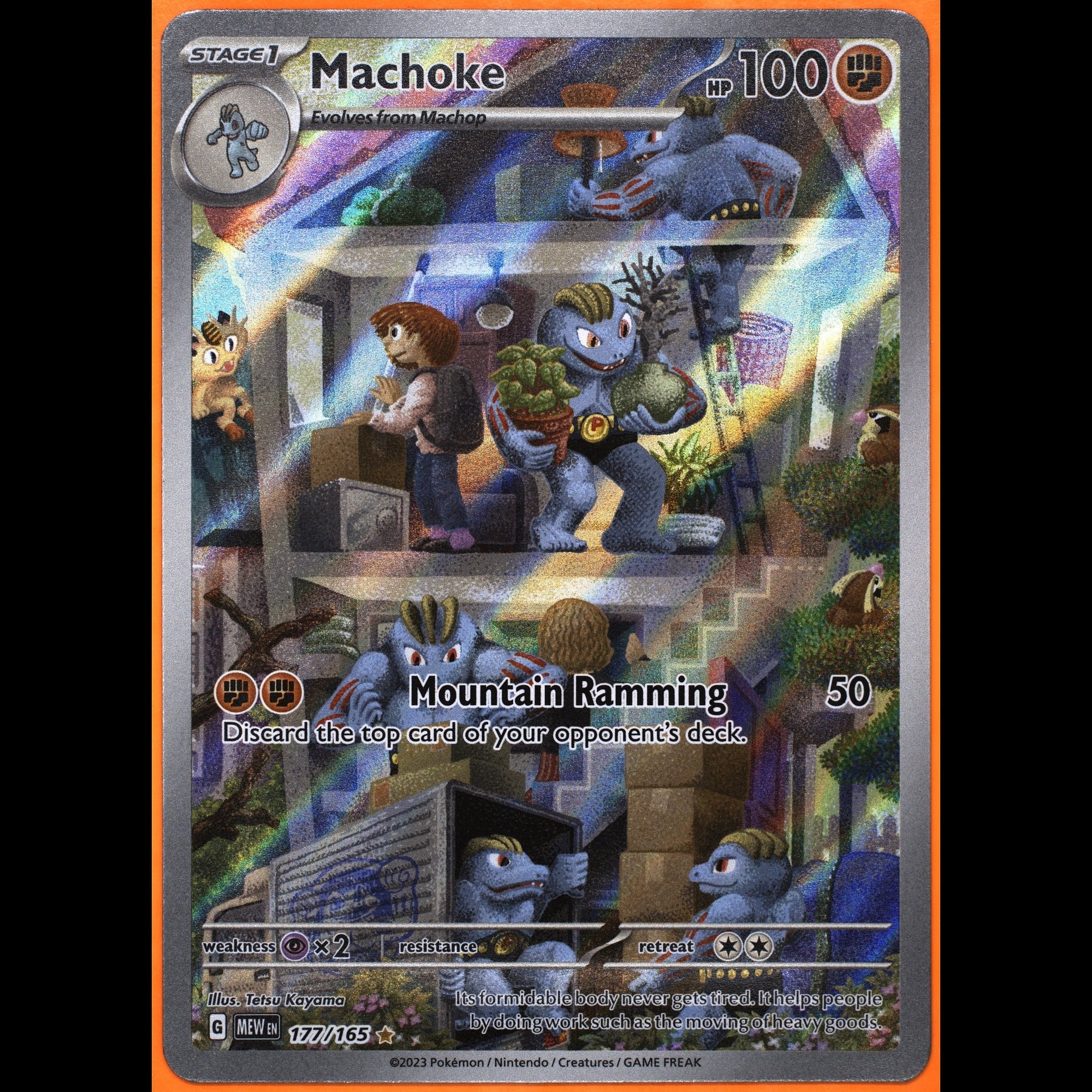 TAG 8.5 NM MT Machoke 2023 Pokémon Pokemon Scarlet & Violet 177_TCGC7039647 - TCG TREASURY