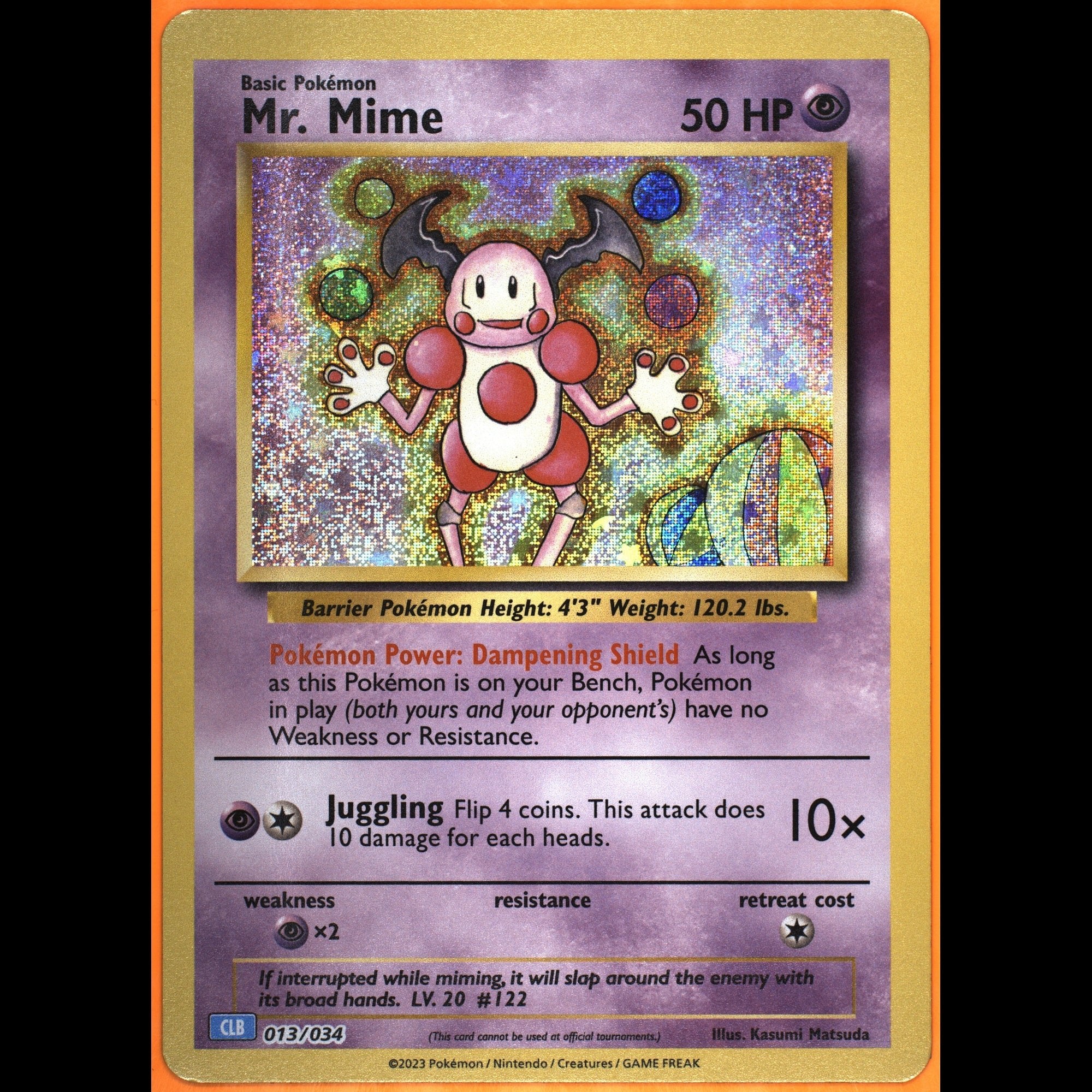 TAG 8.5 NM MT Mr. Mime 2023 Pokémon Pokemon TCG Classic 013_TCGX1692614 - TCG TREASURY