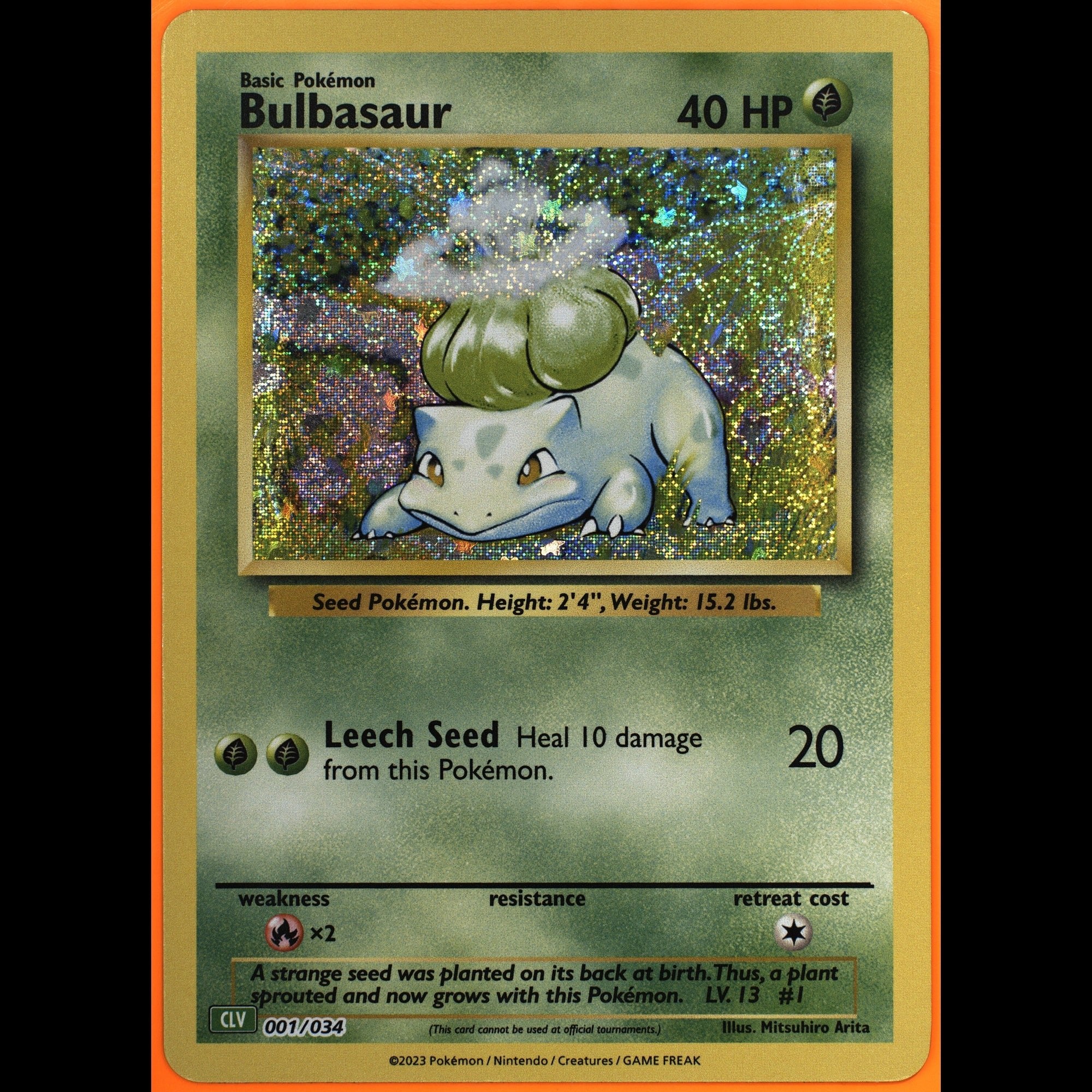 TAG 9.0 MINT Bulbasaur 2023 Pokémon Pokemon TCG Classic 001_TCGM5609710 - TCG TREASURY
