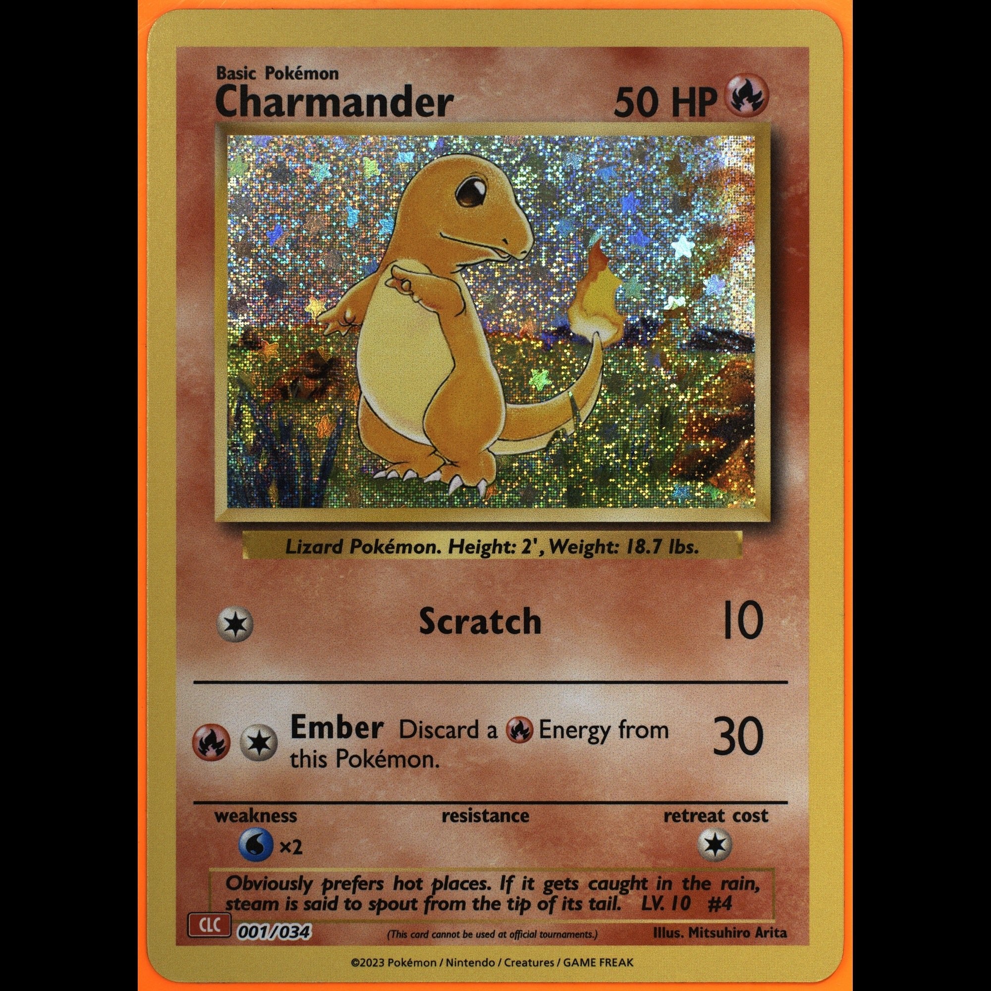 TAG 9.0 MINT Charmander Classic Collection 2023 Pokémon Pokemon TCG Classic 001/034_TCGR3074324 - TCG TREASURY