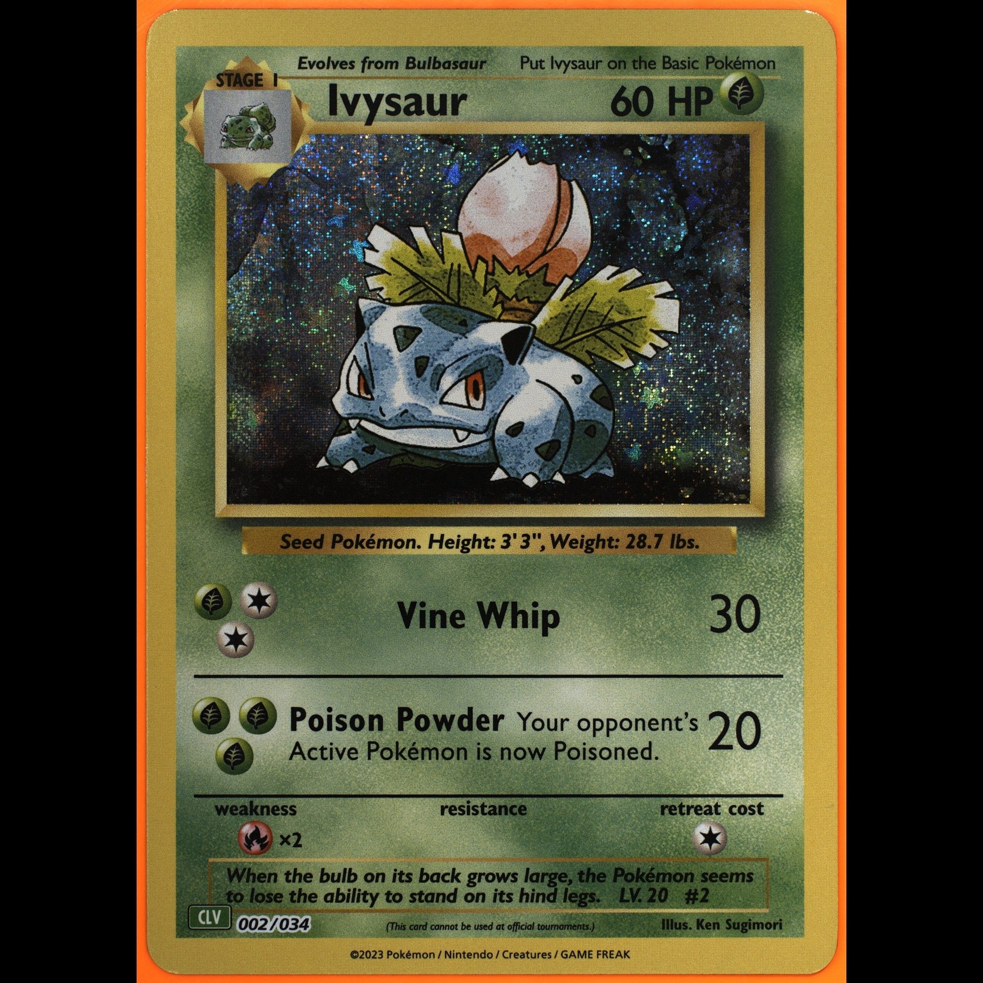 TAG 9.0 MINT Ivysaur 2023 Pokémon Pokemon TCG Classic 002_TCGL9608039 - TCG TREASURY