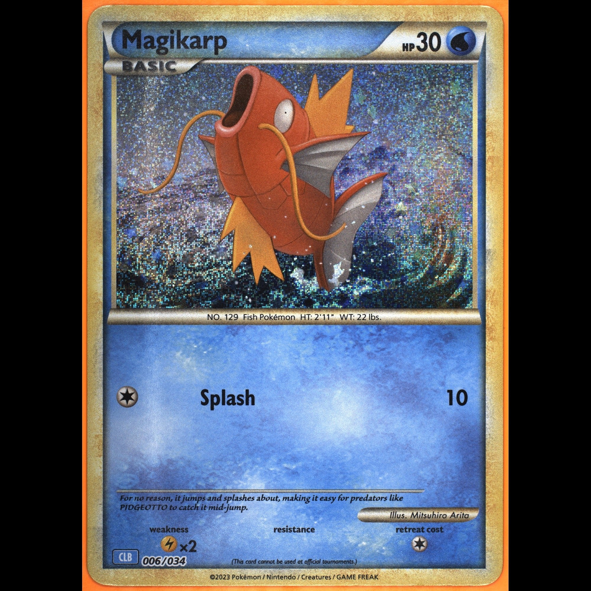 TAG 9.0 MINT Magikarp Classic Collection 2023 Pokémon Pokemon TCG Classic 006/034_TCGX1531525 - TCG TREASURY
