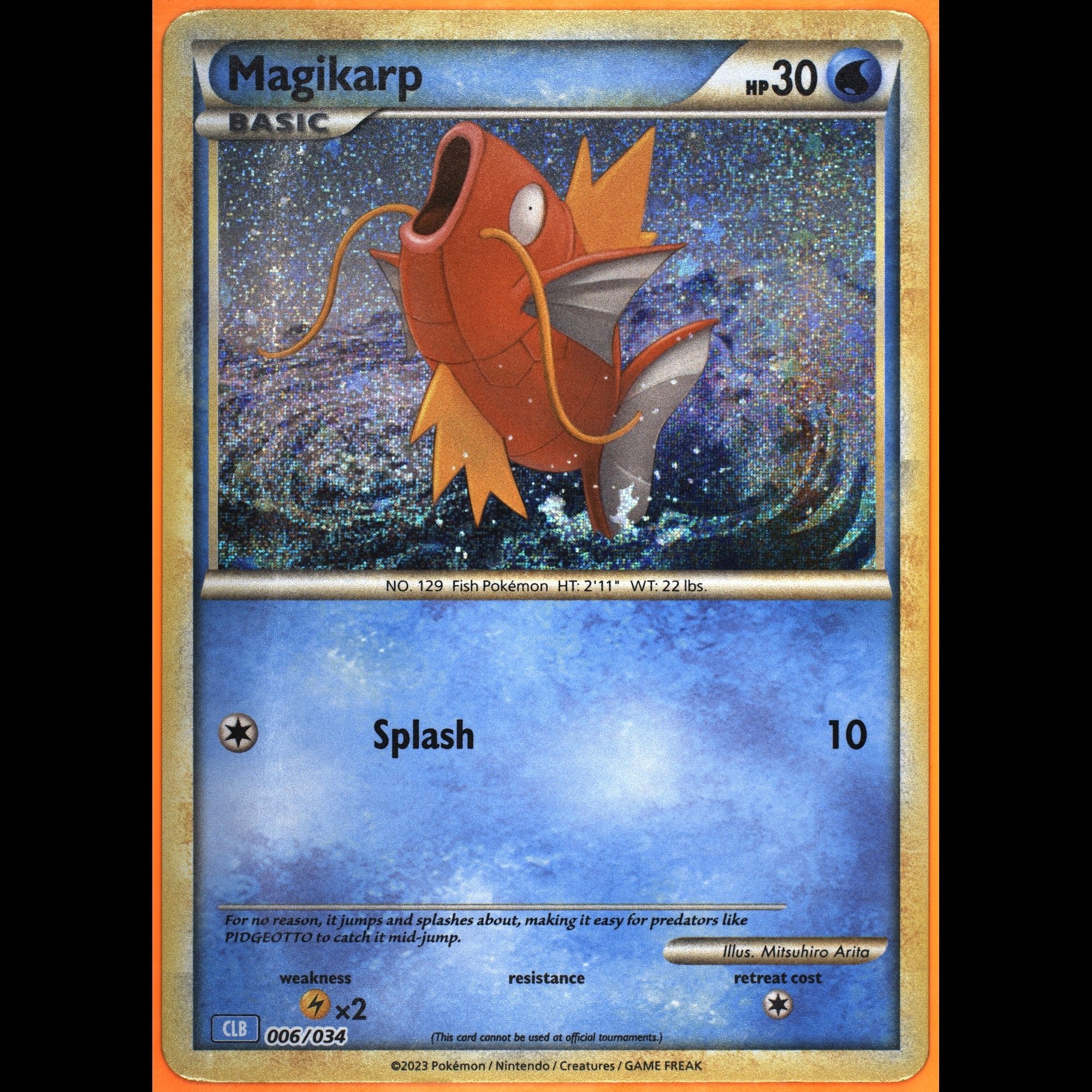 TAG 9.0 MINT Magikarp Classic Collection 2023 Pokémon Pokemon TCG Classic 006/034_TCGU4196651 - TCG TREASURY