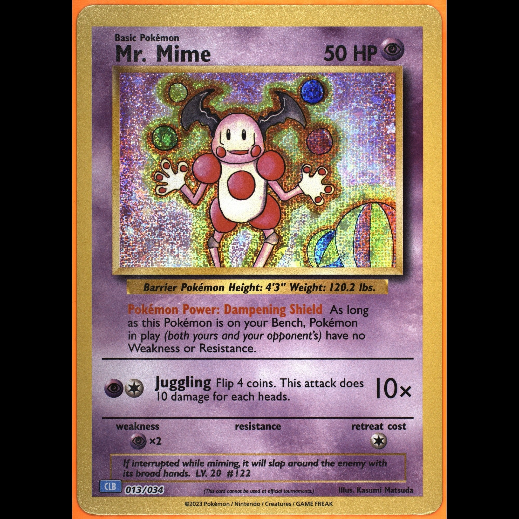 TAG 9.0 MINT Mr. Mime 2023 Pokémon Pokemon TCG Classic 013_TCGT7923011 - TCG TREASURY