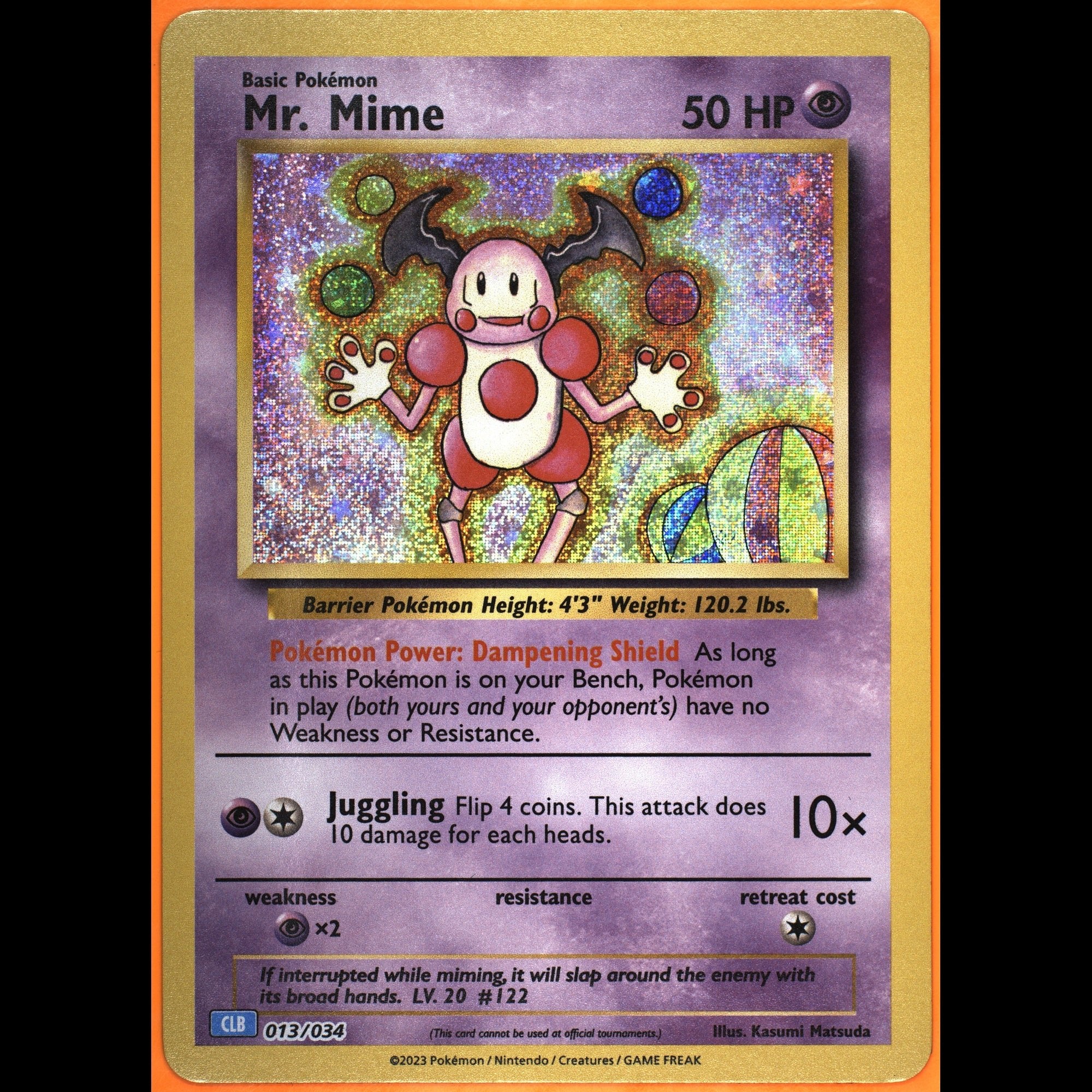 TAG 9.0 MINT Mr. Mime 2023 Pokémon Pokemon TCG Classic 013_TCGL8997492 - TCG TREASURY