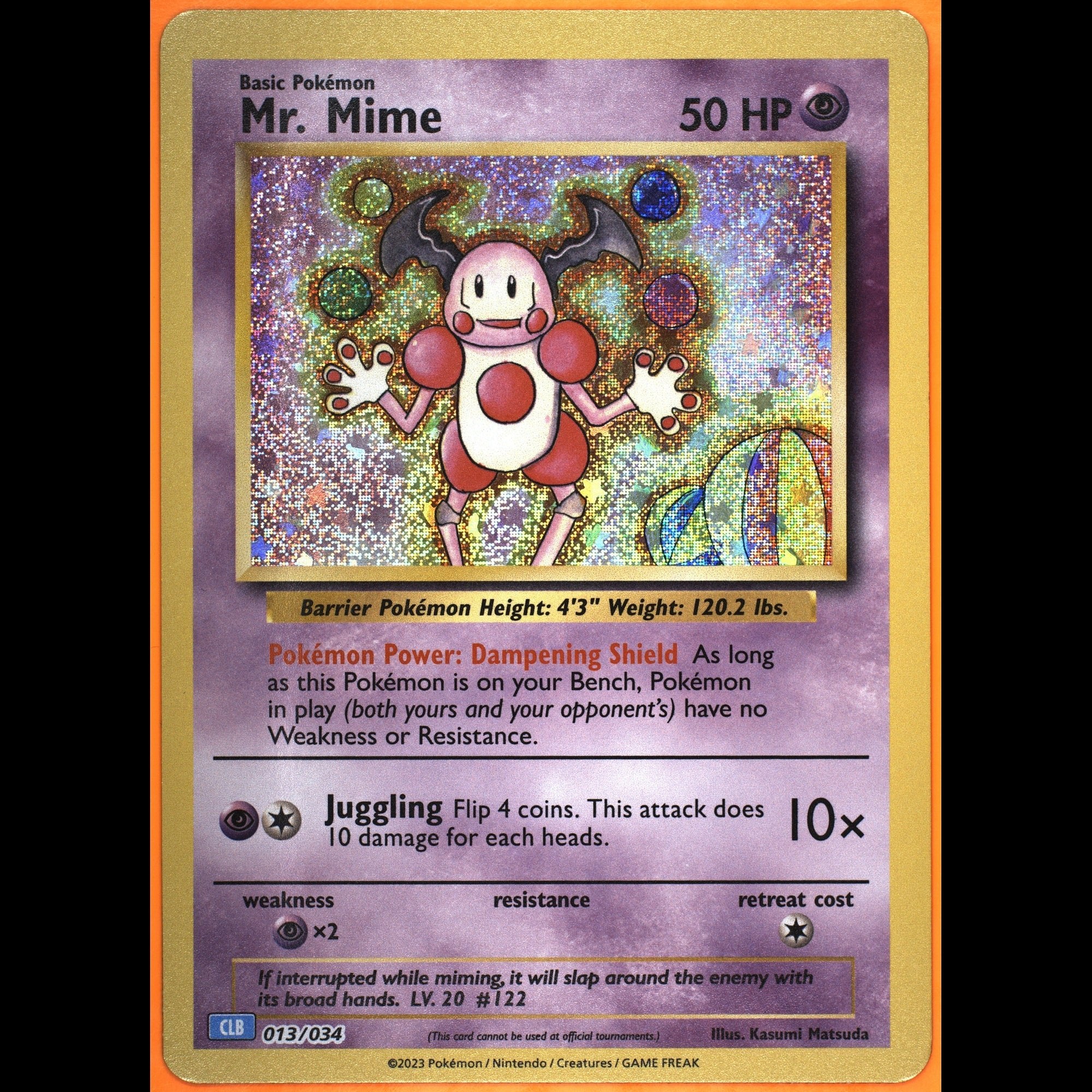 TAG 9.0 MINT Mr. Mime 2023 Pokémon Pokemon TCG Classic 013_TCGK8080278 - TCG TREASURY