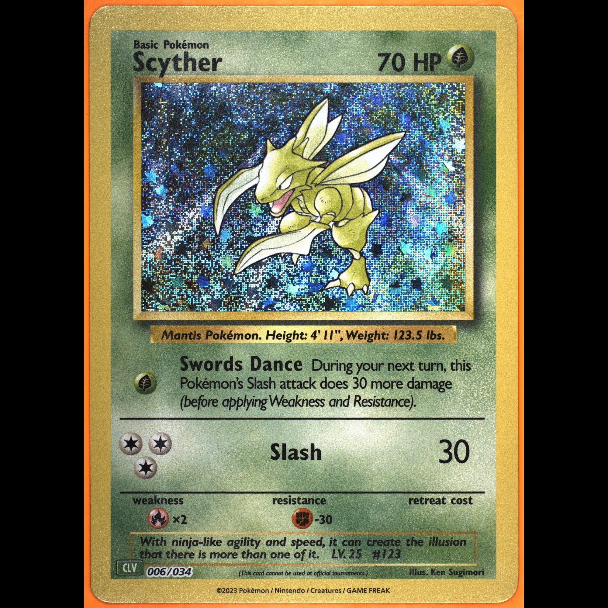TAG 9.0 MINT Scyther 2023 Pokémon Pokemon TCG Classic 006_TCGG1544890 - TCG TREASURY
