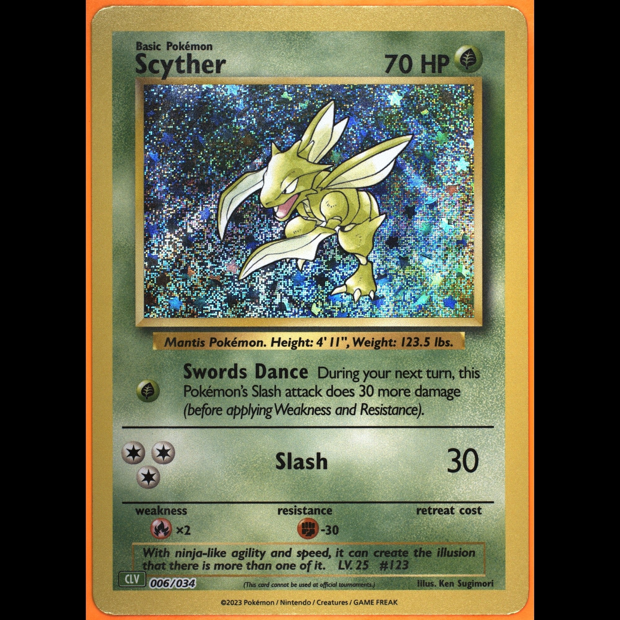 TAG 9.0 MINT Scyther 2023 Pokémon Pokemon TCG Classic 006_TCGV3191544 - TCG TREASURY