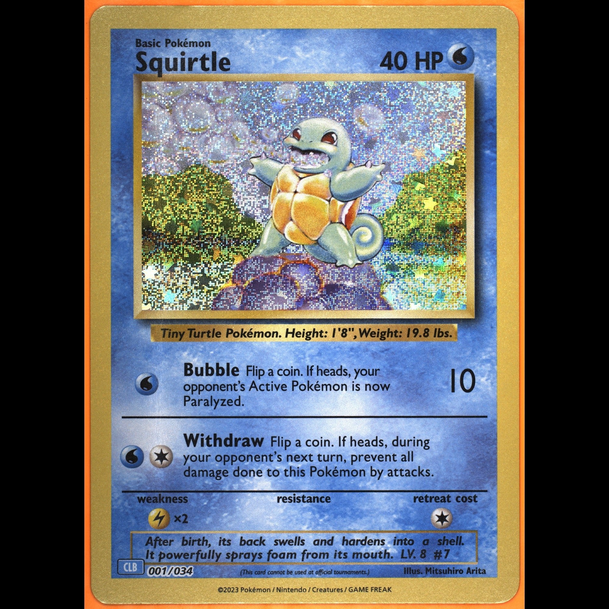 TAG 9.0 MINT Squirtle Classic Collection 2023 Pokémon Pokemon TCG Classic 001/034_TCGC8216975 - TCG TREASURY