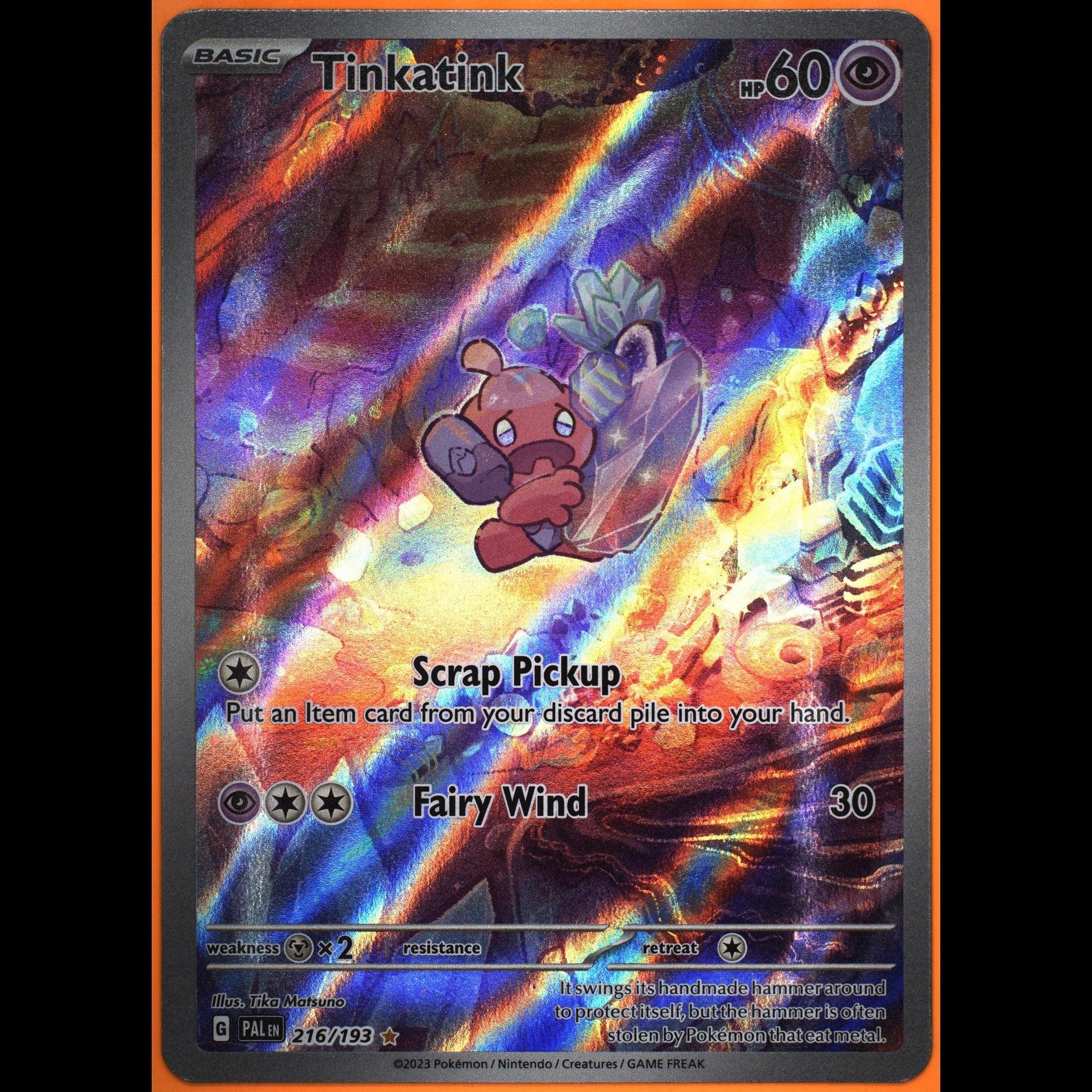 TAG 9.0 MINT Tinkatink 2023 Pokémon Pokemon Scarlet & Violet 216_TCGV8468592 - TCG TREASURY