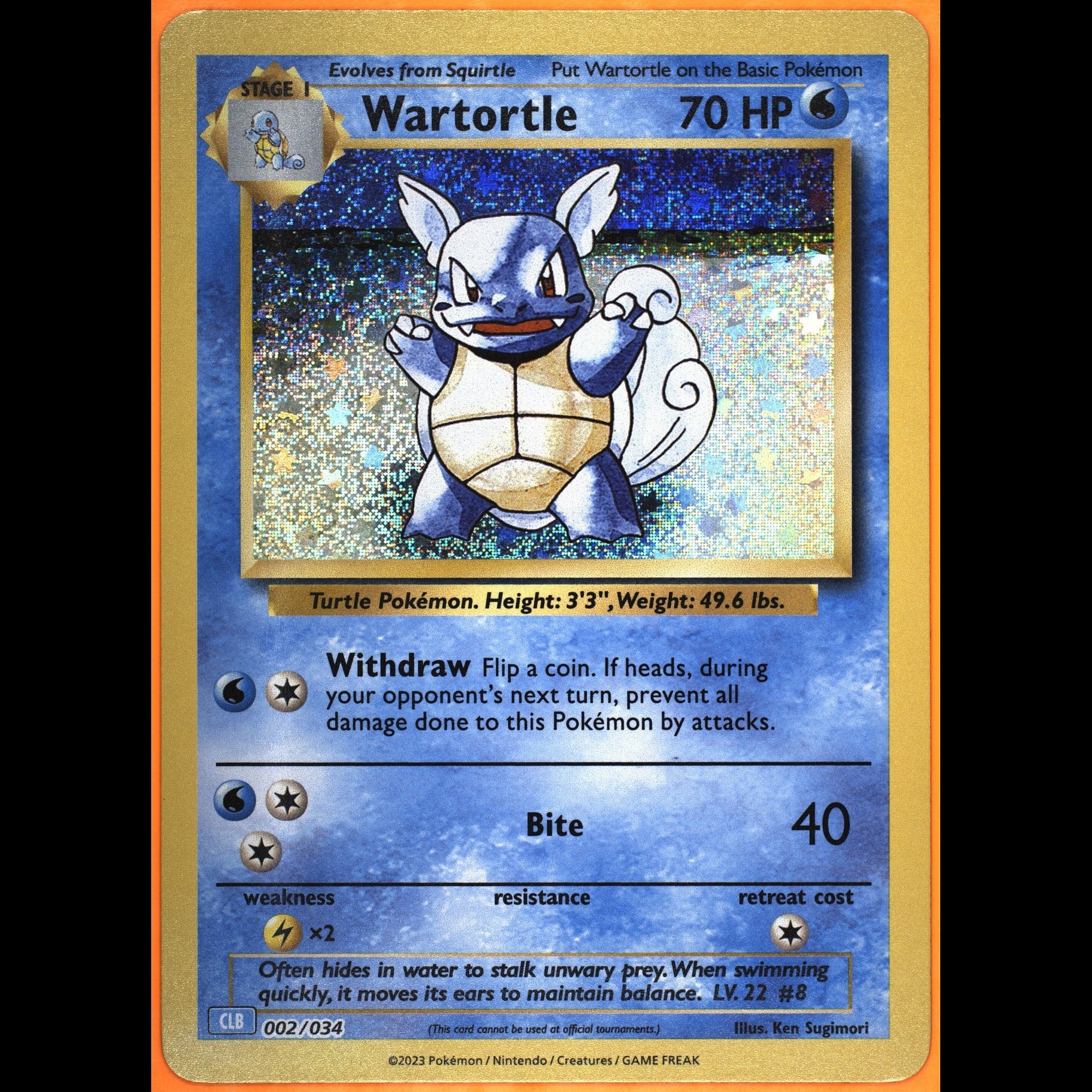 TAG 9.0 MINT Wartortle 2023 Pokémon Pokemon TCG Classic 002_TCGQ1075125 - TCG TREASURY