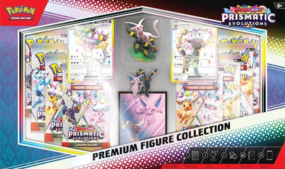 Prismatic Evolutions Premium Figure Collection contents Espeon and Umbreon