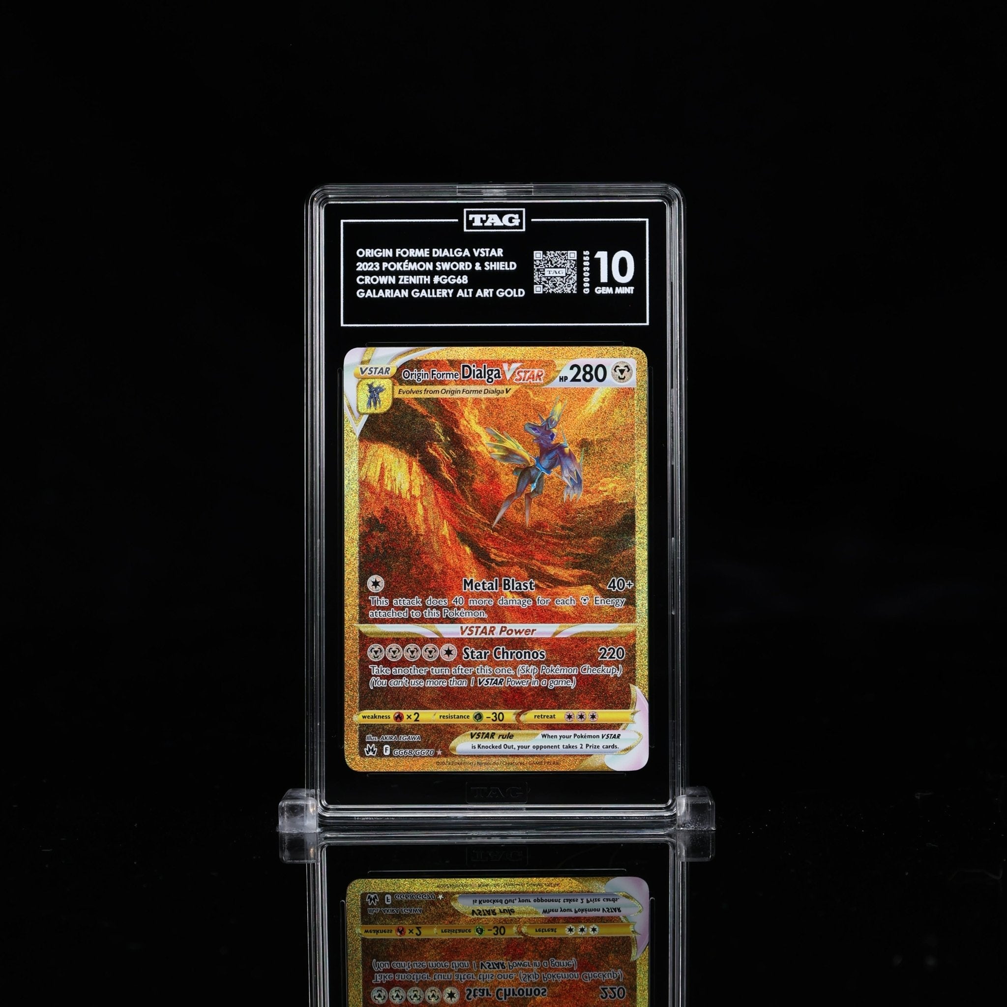 TAG 10 GEM MINT ORIGIN FORME DIALGA VSTAR – 2023 Pokémon Sword & Shield – Crown Zenith Galarian Gallery Full Art Secret Rare #GG68_ - TCG TREASURY