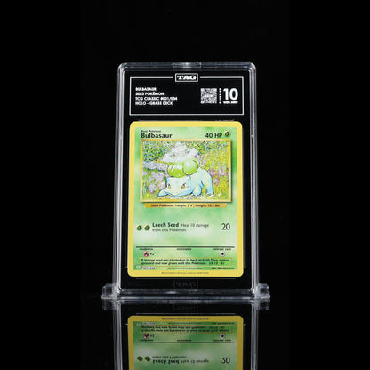 TAG 10 GEM MT Bulbasaur Common 2023 Pokémon Pokemon TCG Classic 001/165_TCGS1563068 - TCG TREASURY