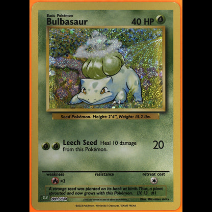 TAG 10 GEM MT Bulbasaur Common 2023 Pokémon Pokemon TCG Classic 001/165_TCGS1563068 - TCG TREASURY