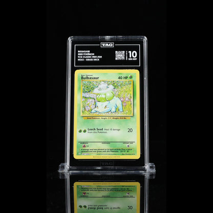 TAG 10 GEM MT Bulbasaur Common 2023 Pokémon Pokemon TCG Classic 001/165_TCGQ8611014 - TCG TREASURY