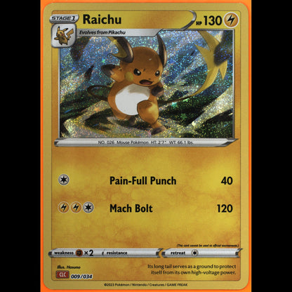 TAG 10 GEM MT Raichu Classic Collection 2023 Pokémon Pokemon TCG Classic 009/034_TCGT1394064 - TCG TREASURY