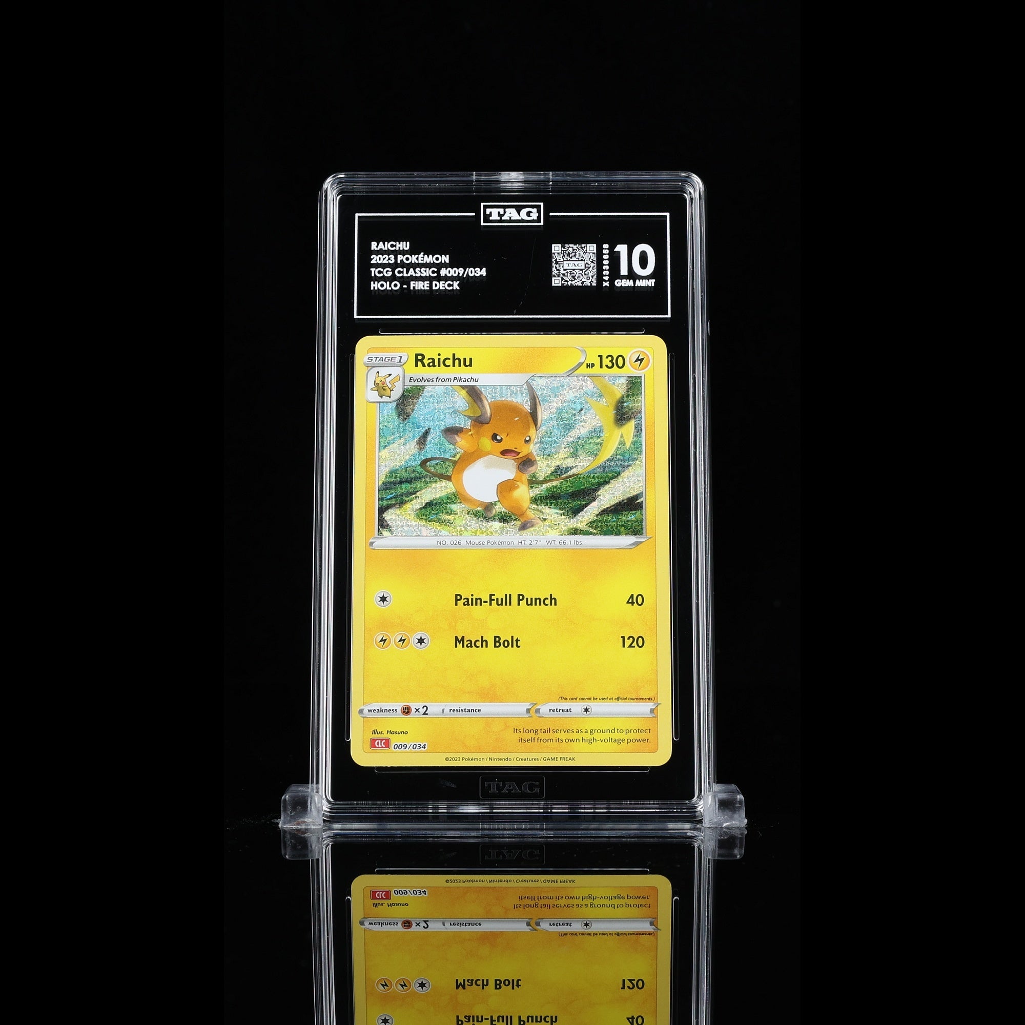 TAG 10 GEM MT Raichu Classic Collection 2023 Pokémon Pokemon TCG Classic 009/034_TCGX4336658 - TCG TREASURY