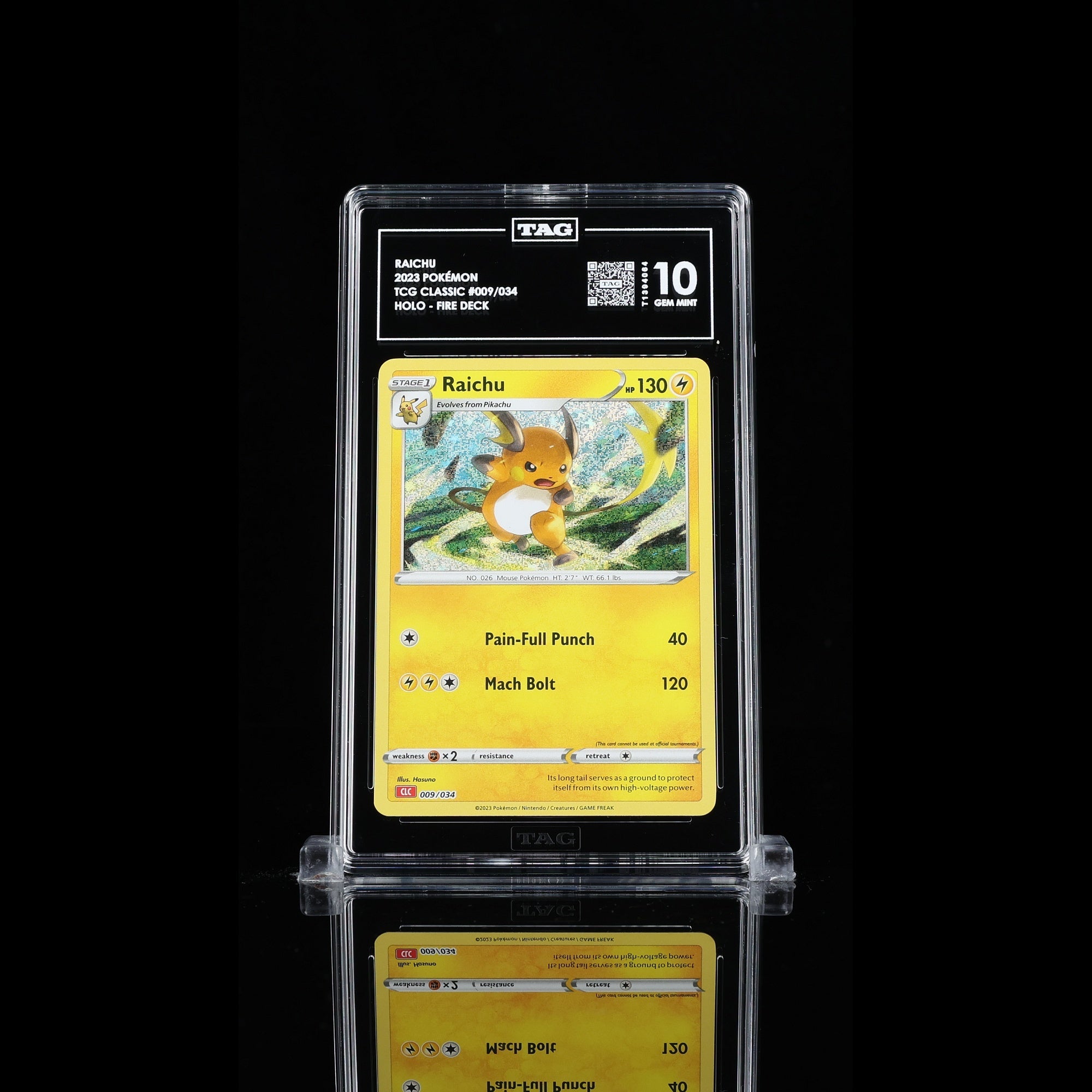 TAG 10 GEM MT Raichu Classic Collection 2023 Pokémon Pokemon TCG Classic 009/034_TCGT1394064 - TCG TREASURY