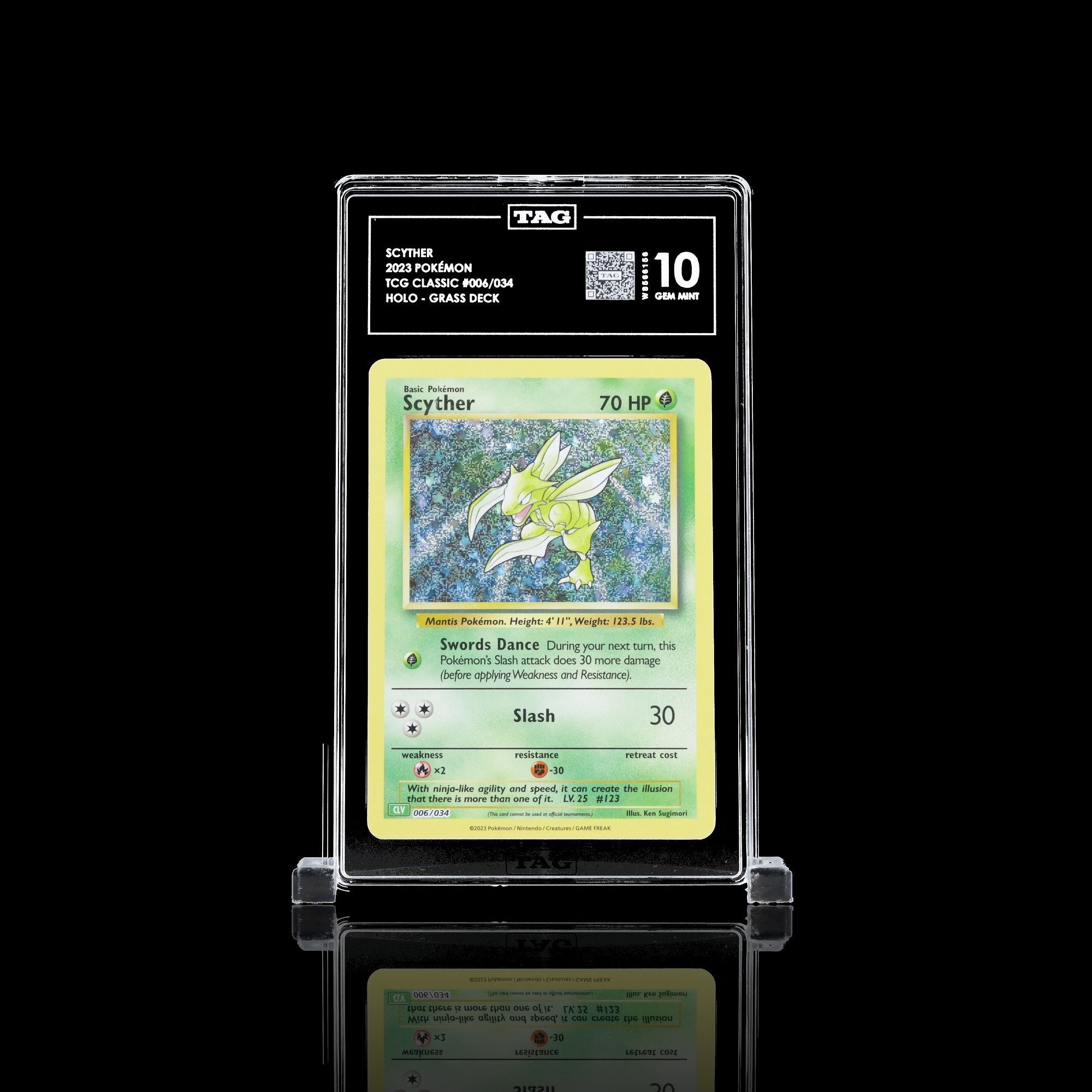 TAG 10 GEM MT Scyther Common 2023 Pokémon Pokemon TCG Classic 006/159_TCGW8566156 - TCG TREASURY