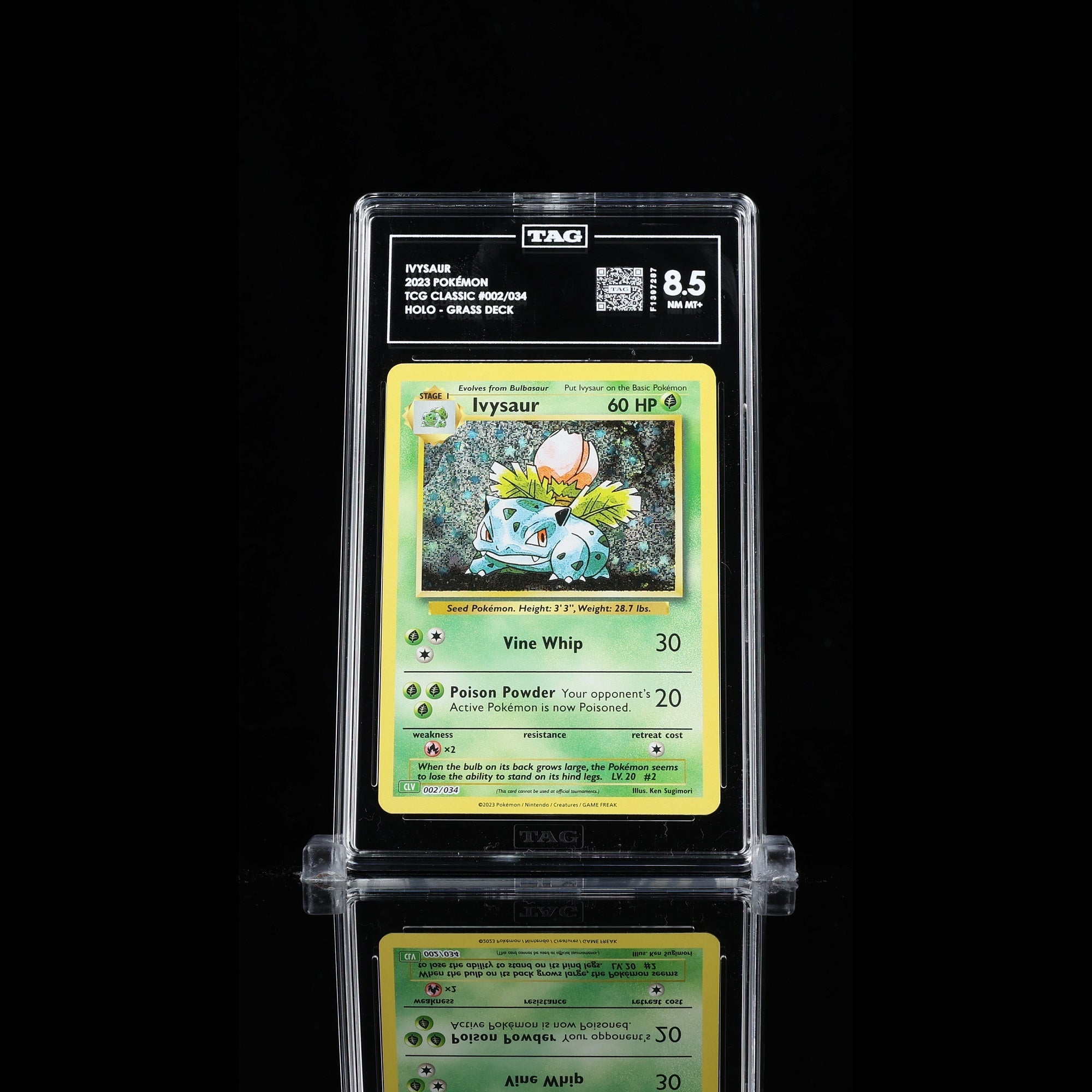 TAG 8.5 NM MT Ivysaur Uncommon 2023 Pokémon Pokemon TCG Classic 002/165_TCGF1397287 - TCG TREASURY