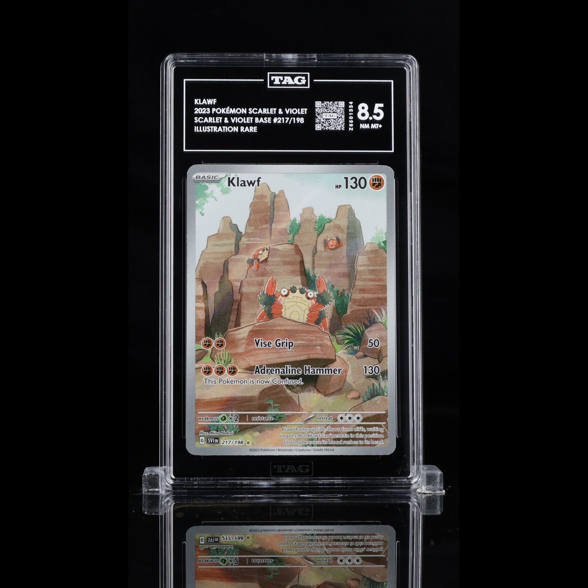 TAG 8.5 NM MT Klawf 2023 Pokémon Pokemon Scarlet & Violet 217_TCGZ6501334 - TCG TREASURY