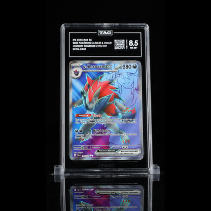 TAG 8.5 NM MT N's Zoroark ex 2025 Pokémon Pokemon Scarlet & Violet 175_TCGT1678145 - TCG TREASURY