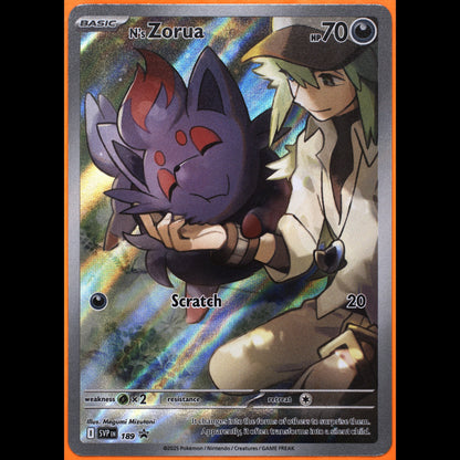 TAG 8.5 NM MT N's Zorua 2025 Pokémon Pokemon Scarlet & Violet Black Star Promos 189 _TCGT1955067 - TCG TREASURY
