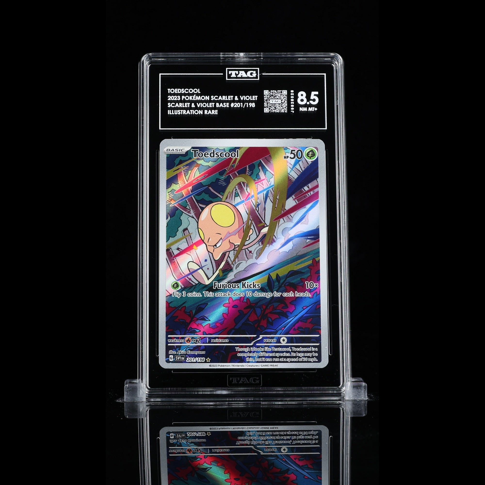 TAG 8.5 NM MT Toedscool 2023 Pokémon Pokemon Scarlet & Violet 201_TCGJ9828028 - TCG TREASURY