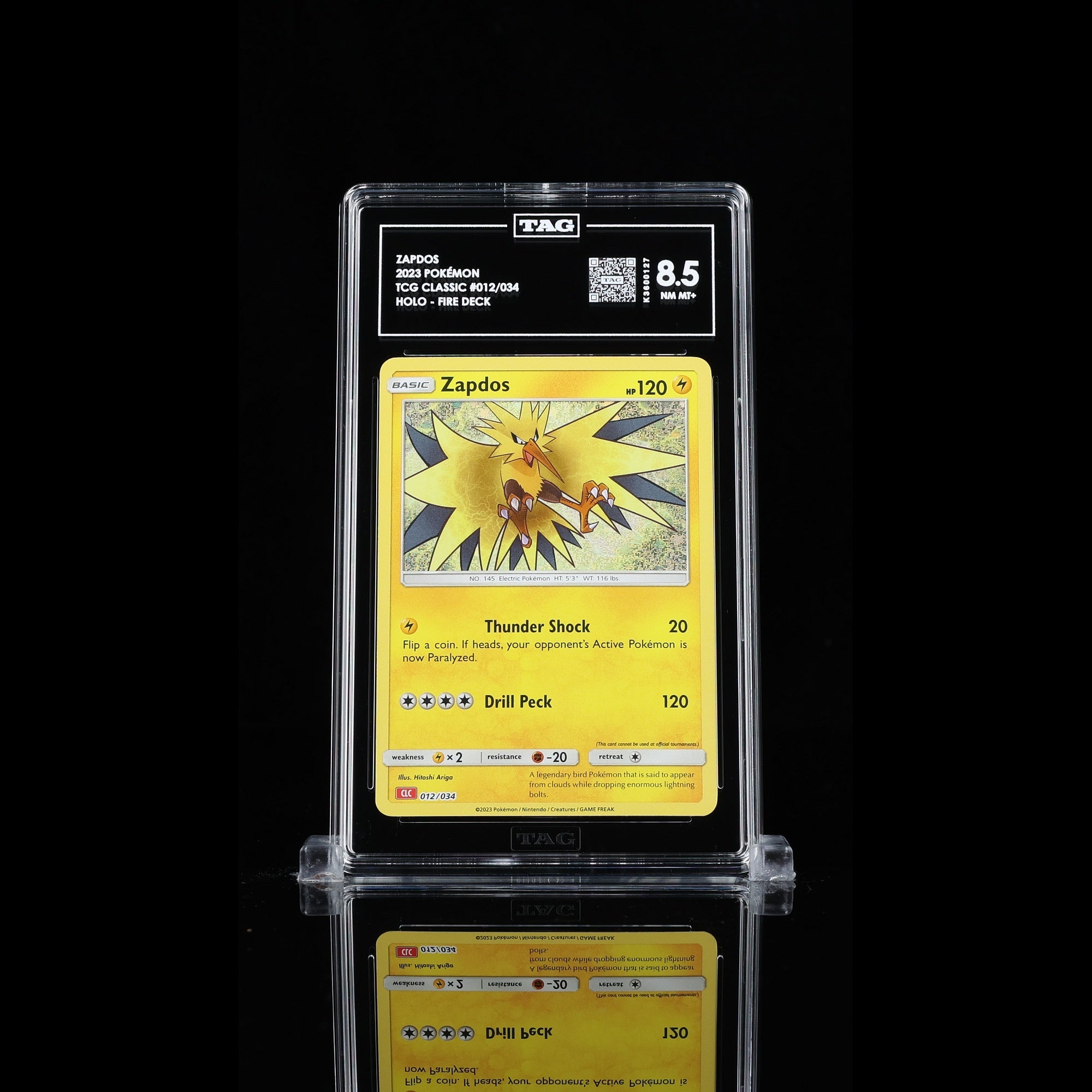TAG 8.5 NM MT Zapdos 2023 Pokémon Pokemon TCG Classic 012_TCGK3600127 - TCG TREASURY