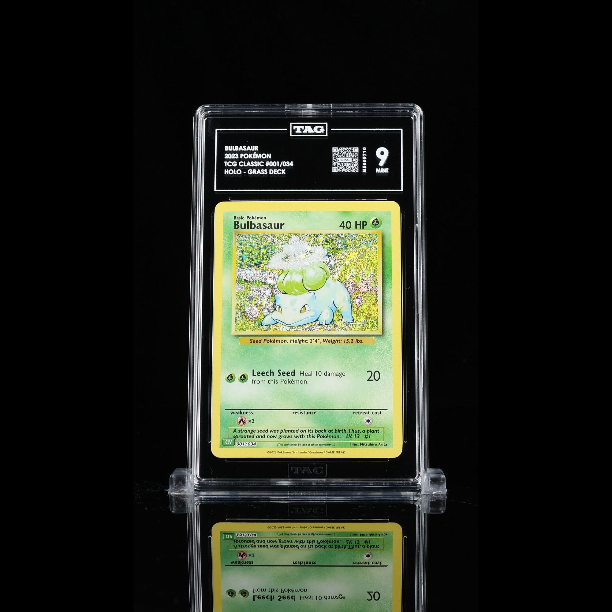 TAG 9.0 MINT Bulbasaur 2023 Pokémon Pokemon TCG Classic 001_TCGM5609710 - TCG TREASURY