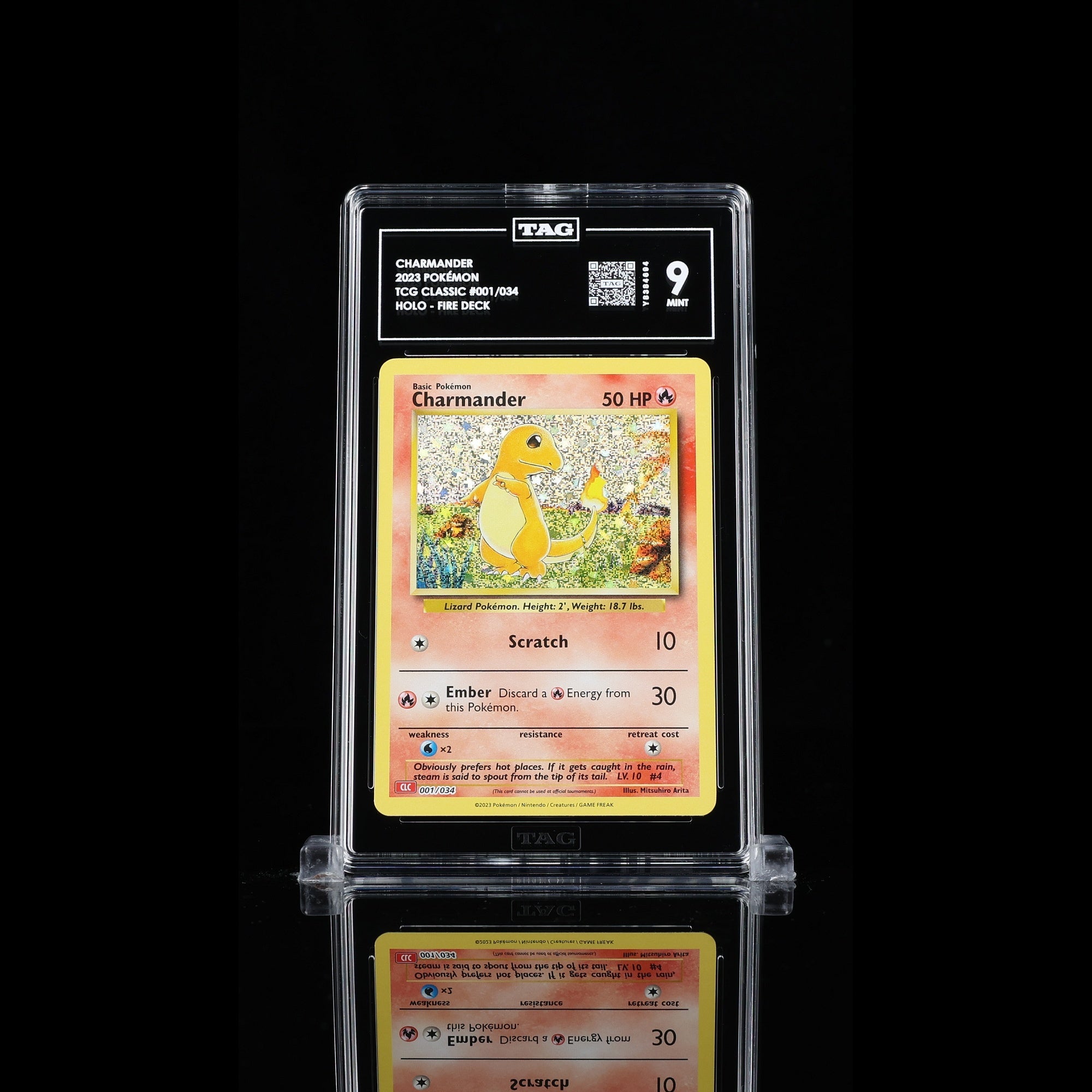 TAG 9.0 MINT Charmander Classic Collection 2023 Pokémon Pokemon TCG Classic 001/034_TCGY8384694 - TCG TREASURY