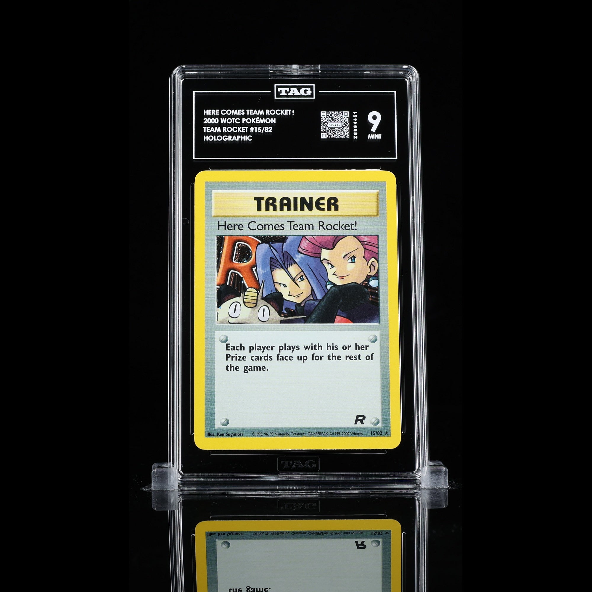 TAG 9.0 MINT Here Comes Team Rocket! 2000 Pokémon Wotc Pokemon 15_TCGZ8994451 - TCG TREASURY