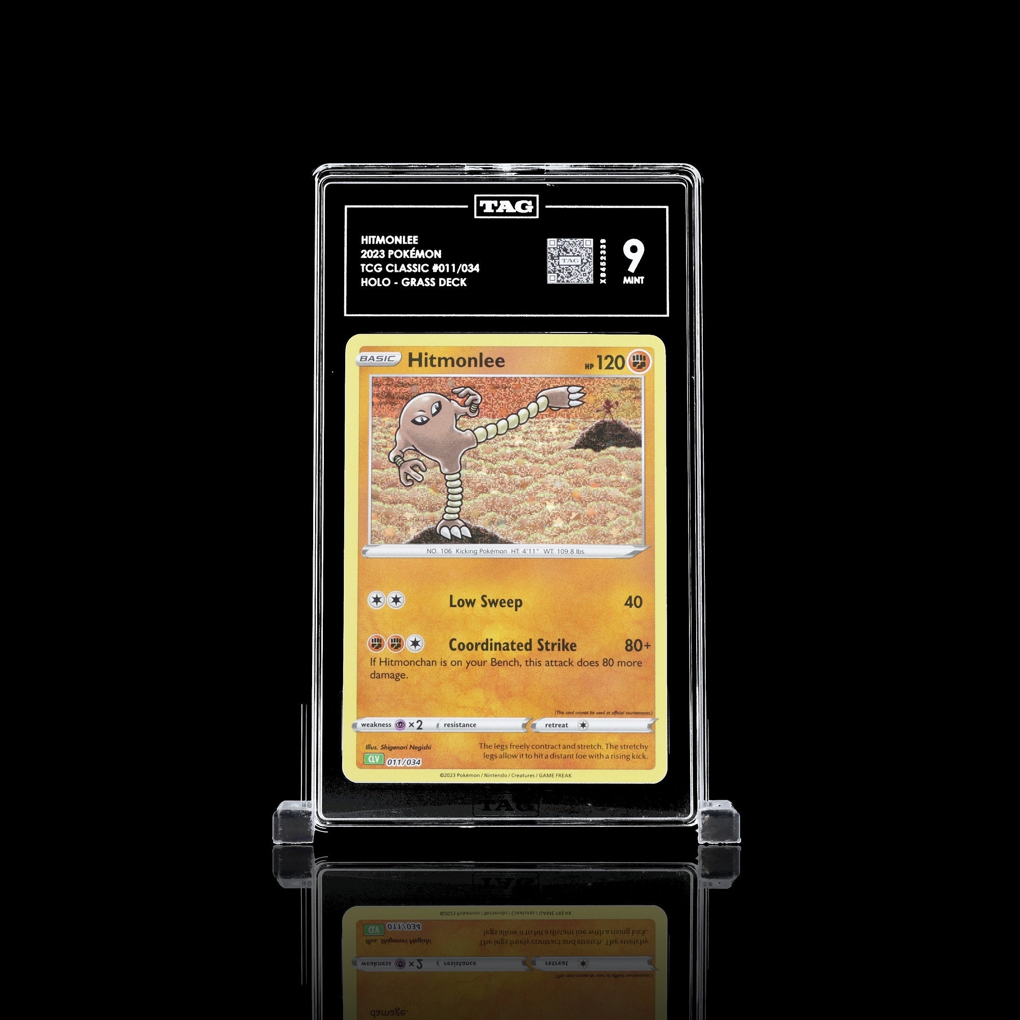 TAG 9.0 MINT Hitmonlee 2023 Pokémon Pokemon TCG Classic 011_TCGX8452339 - TCG TREASURY