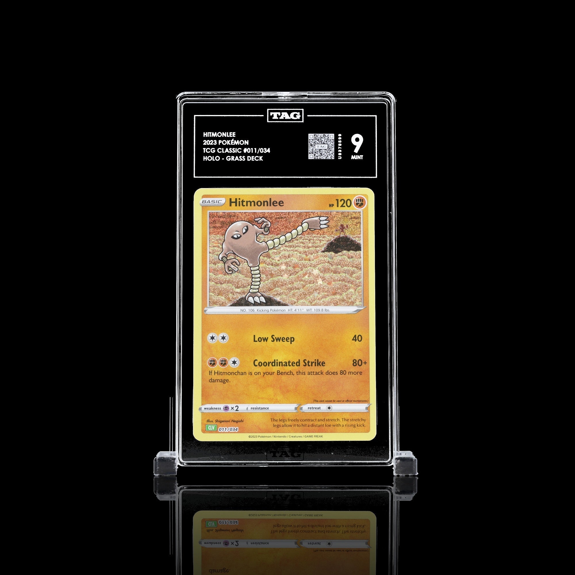 TAG 9.0 MINT Hitmonlee 2023 Pokémon Pokemon TCG Classic 011_TCGU8378599 - TCG TREASURY