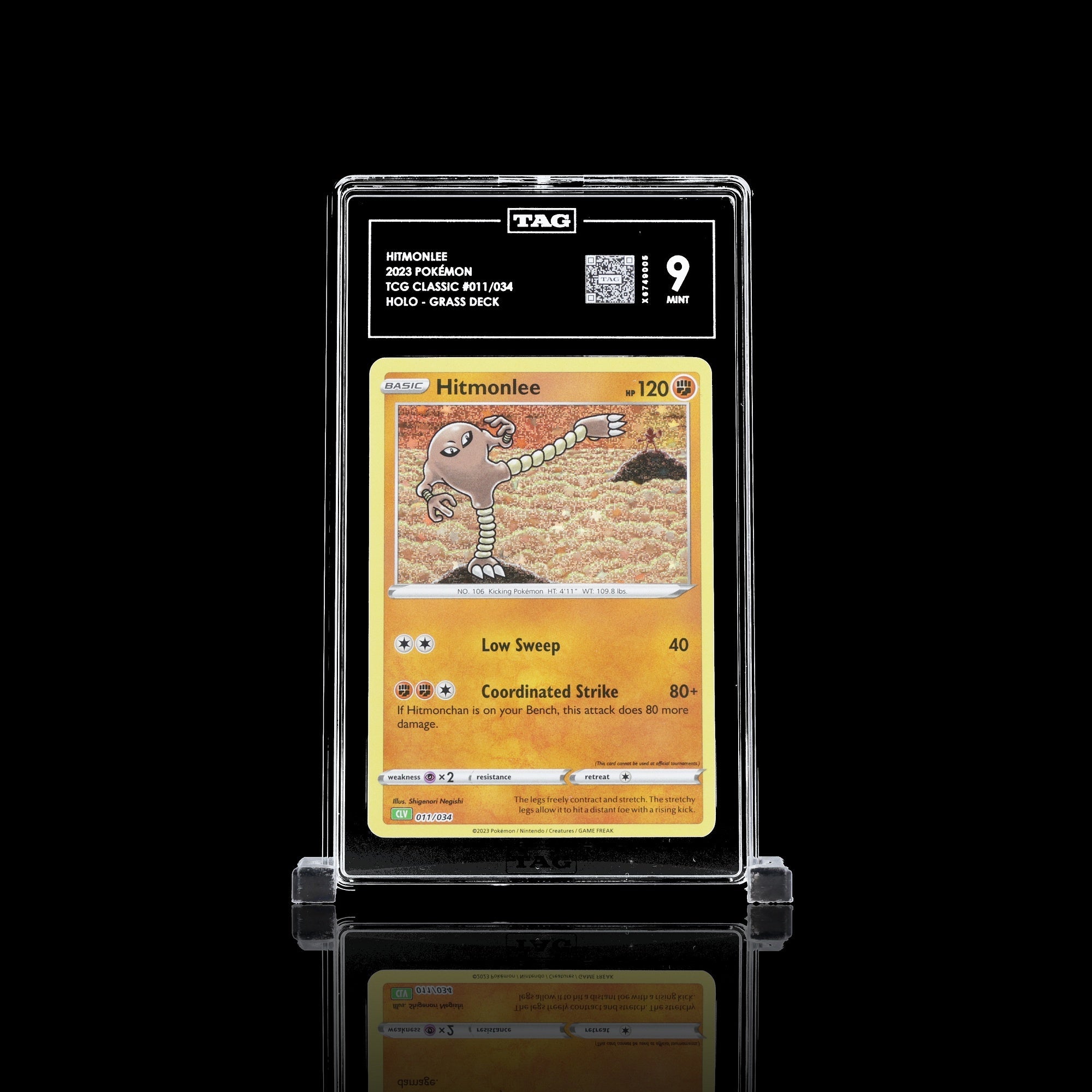 TAG 9.0 MINT Hitmonlee 2023 Pokémon Pokemon TCG Classic 011_TCGX6749005 - TCG TREASURY