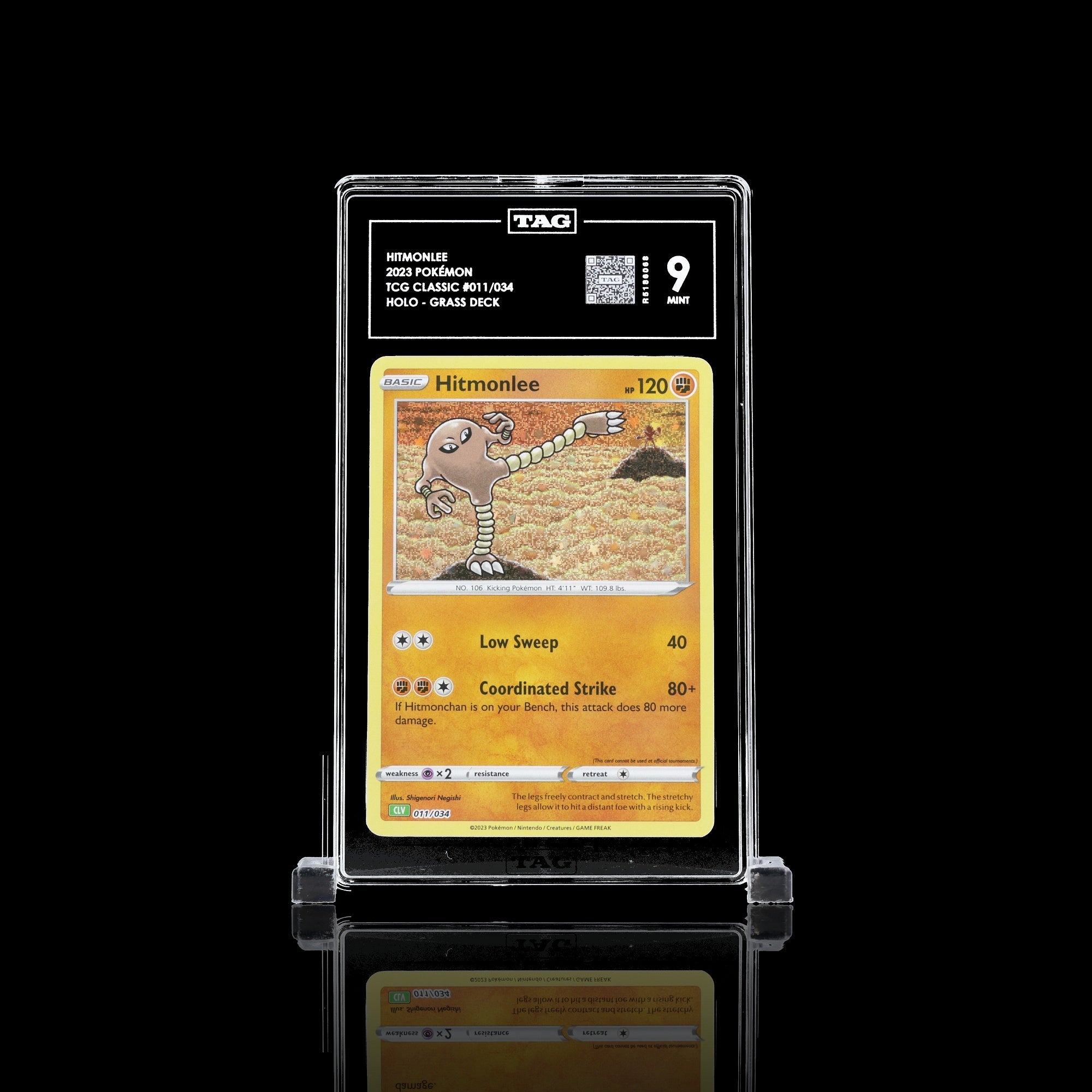 TAG 9.0 MINT Hitmonlee 2023 Pokémon Pokemon TCG Classic 011_TCGR5186068 - TCG TREASURY