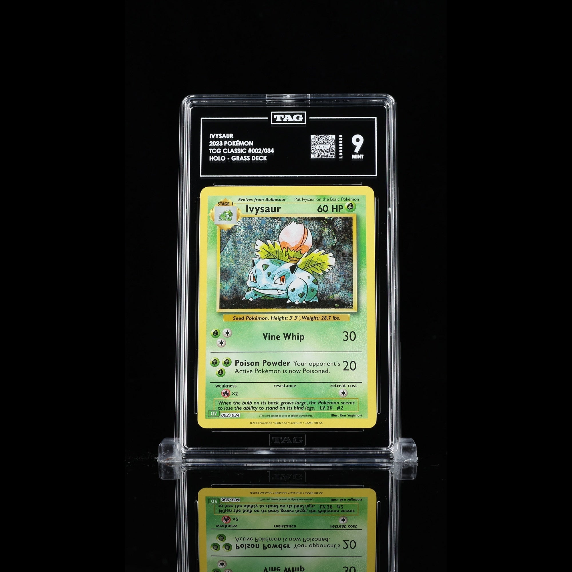 TAG 9.0 MINT Ivysaur 2023 Pokémon Pokemon TCG Classic 002_TCGL9608039 - TCG TREASURY