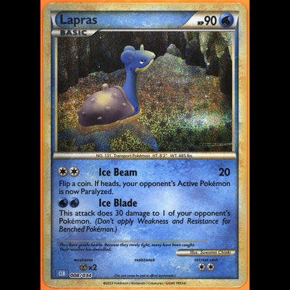 TAG 9.0 MINT Lapras Classic Collection 2023 Pokémon Pokemon TCG Classic 008/034_TCGH6188877 - TCG TREASURY