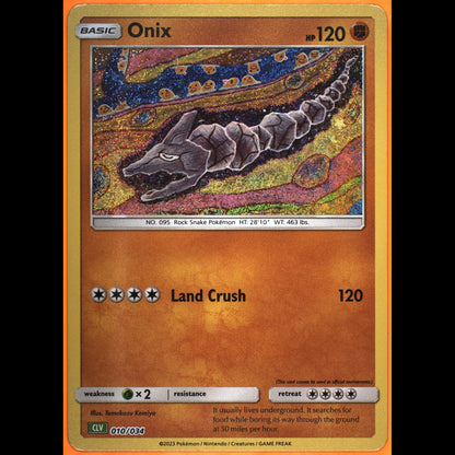 TAG 9.0 MINT Onix 2023 Pokémon Pokemon TCG Classic 010_TCGY0398284 - TCG TREASURY