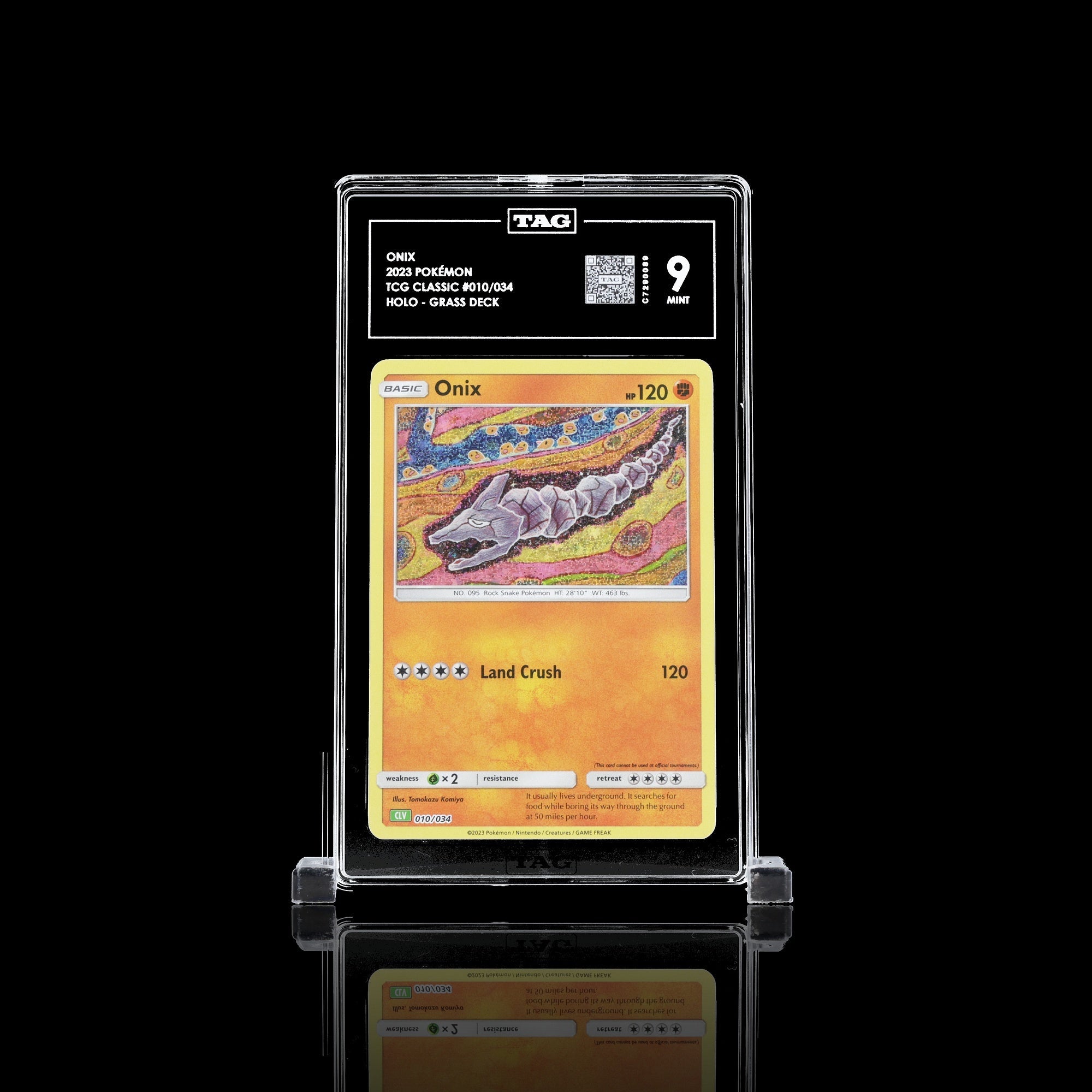 TAG 9.0 MINT Onix 2023 Pokémon Pokemon TCG Classic 010_TCGC7290089 - TCG TREASURY