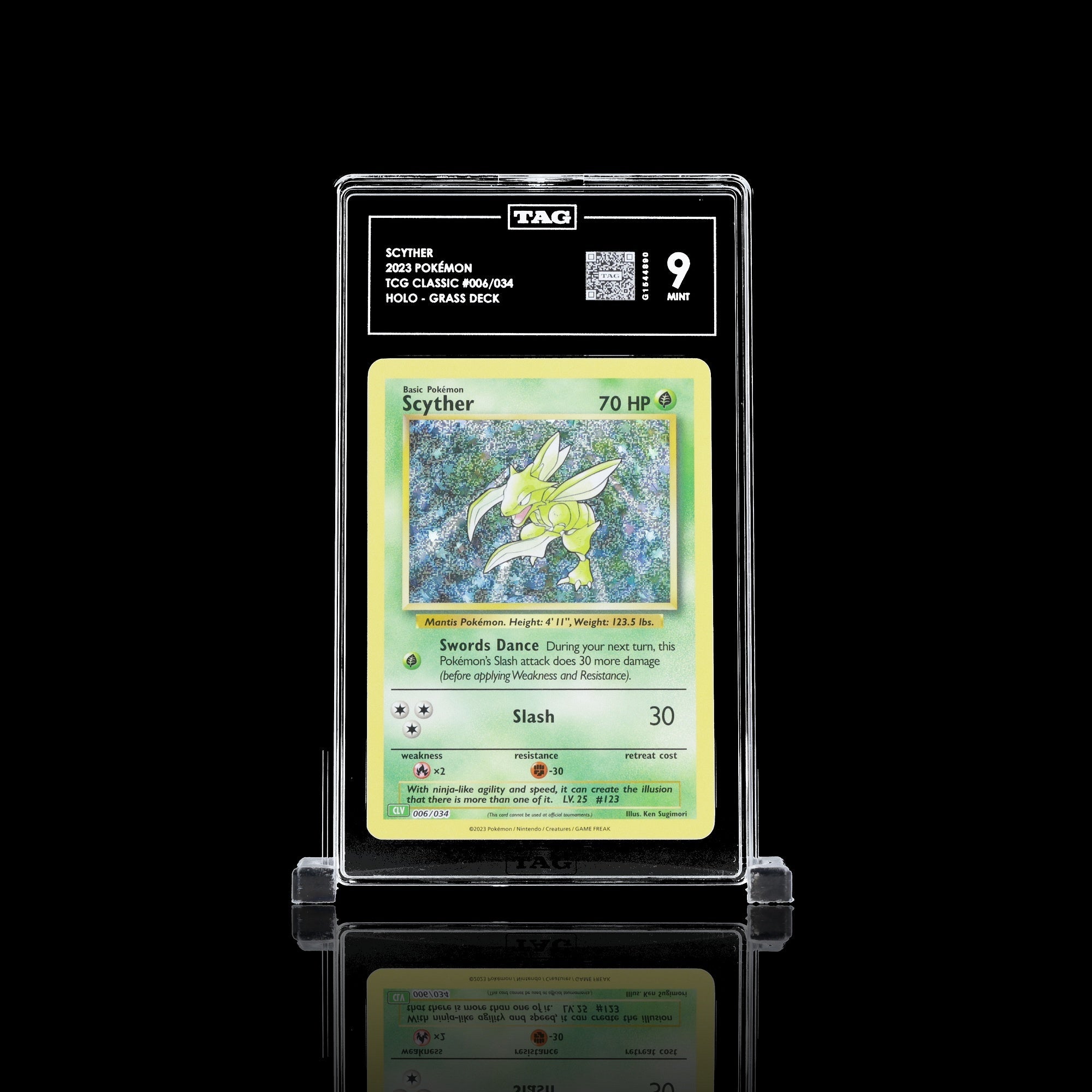 TAG 9.0 MINT Scyther 2023 Pokémon Pokemon TCG Classic 006_TCGG1544890 - TCG TREASURY