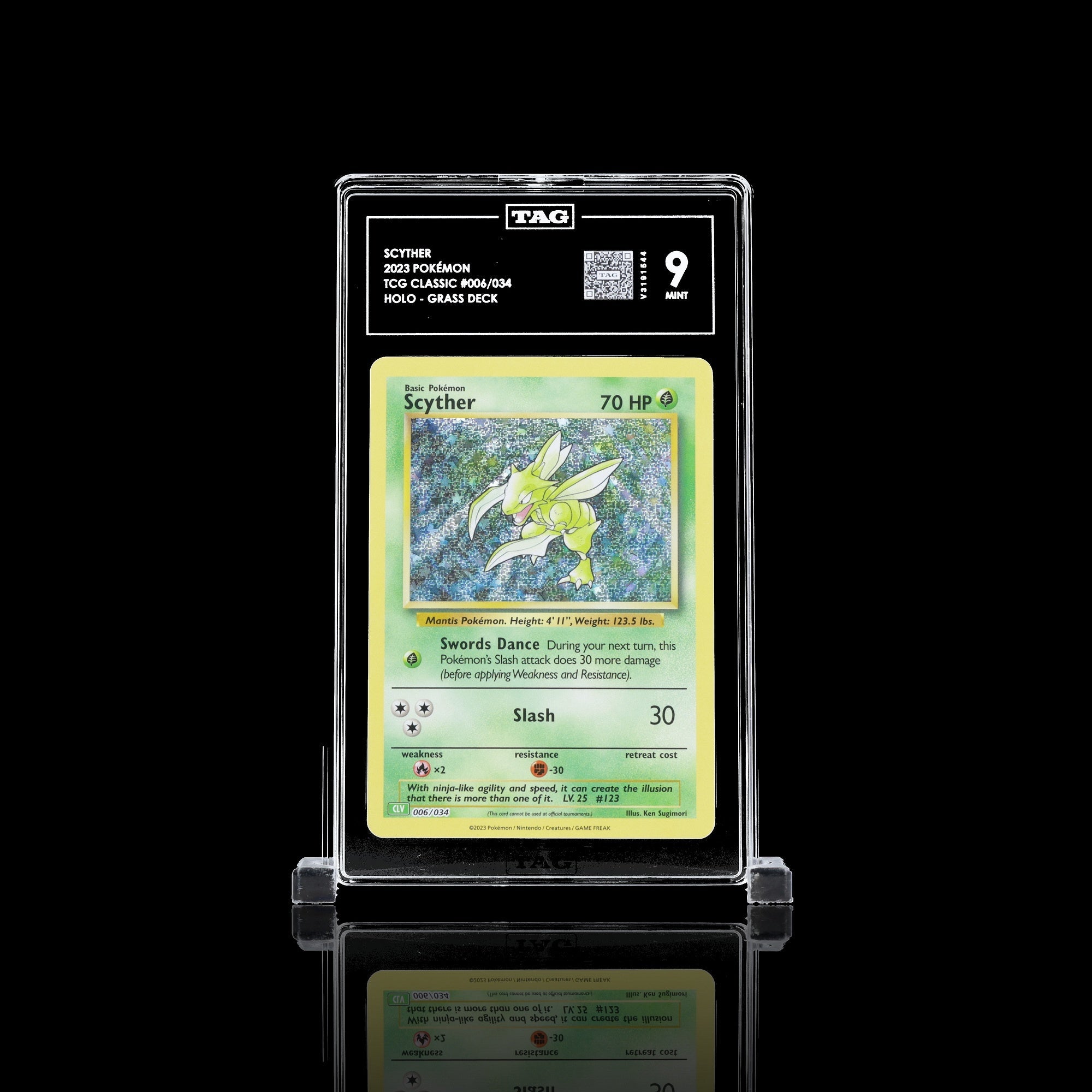 TAG 9.0 MINT Scyther 2023 Pokémon Pokemon TCG Classic 006_TCGV3191544 - TCG TREASURY