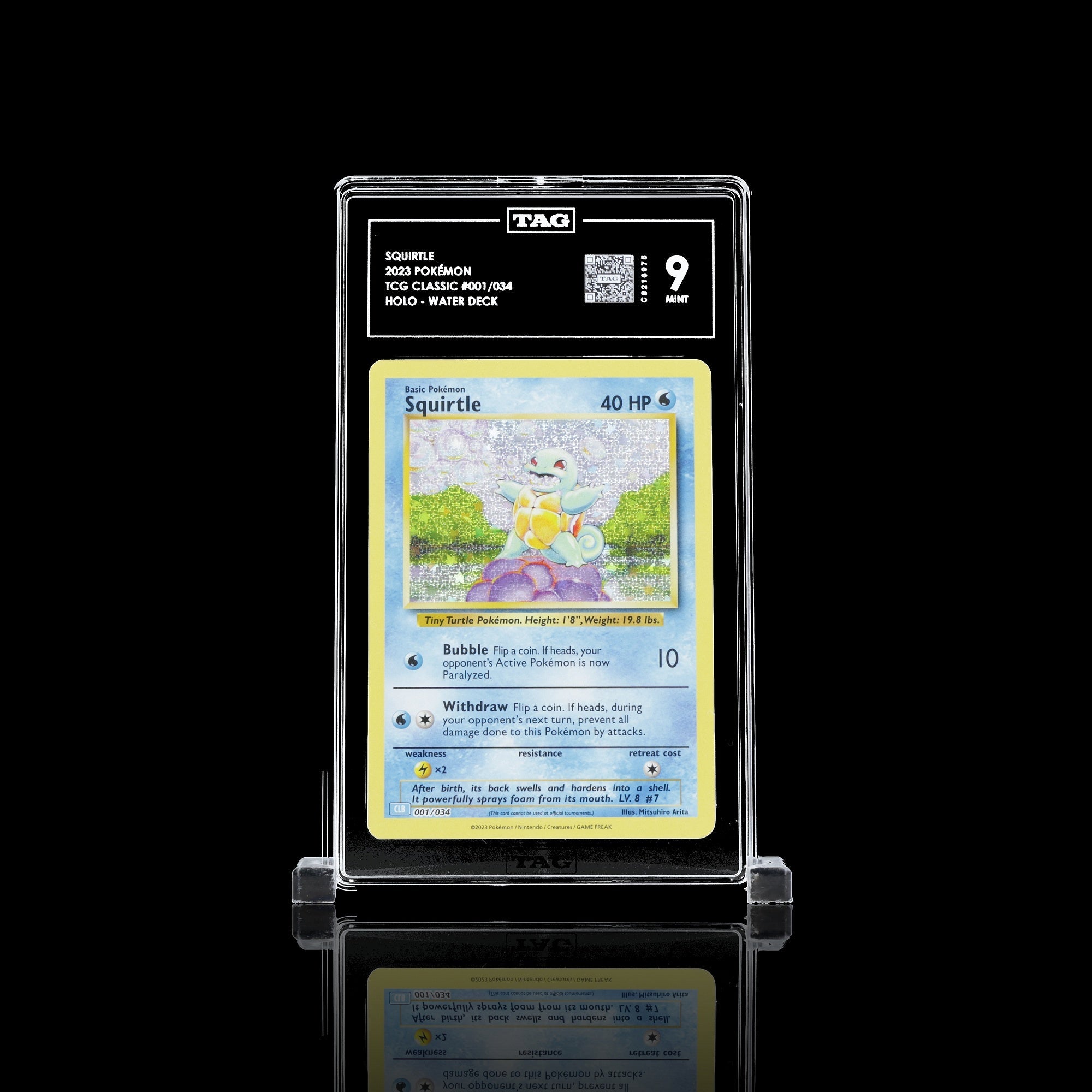TAG 9.0 MINT Squirtle Classic Collection 2023 Pokémon Pokemon TCG Classic 001/034_TCGC8216975 - TCG TREASURY