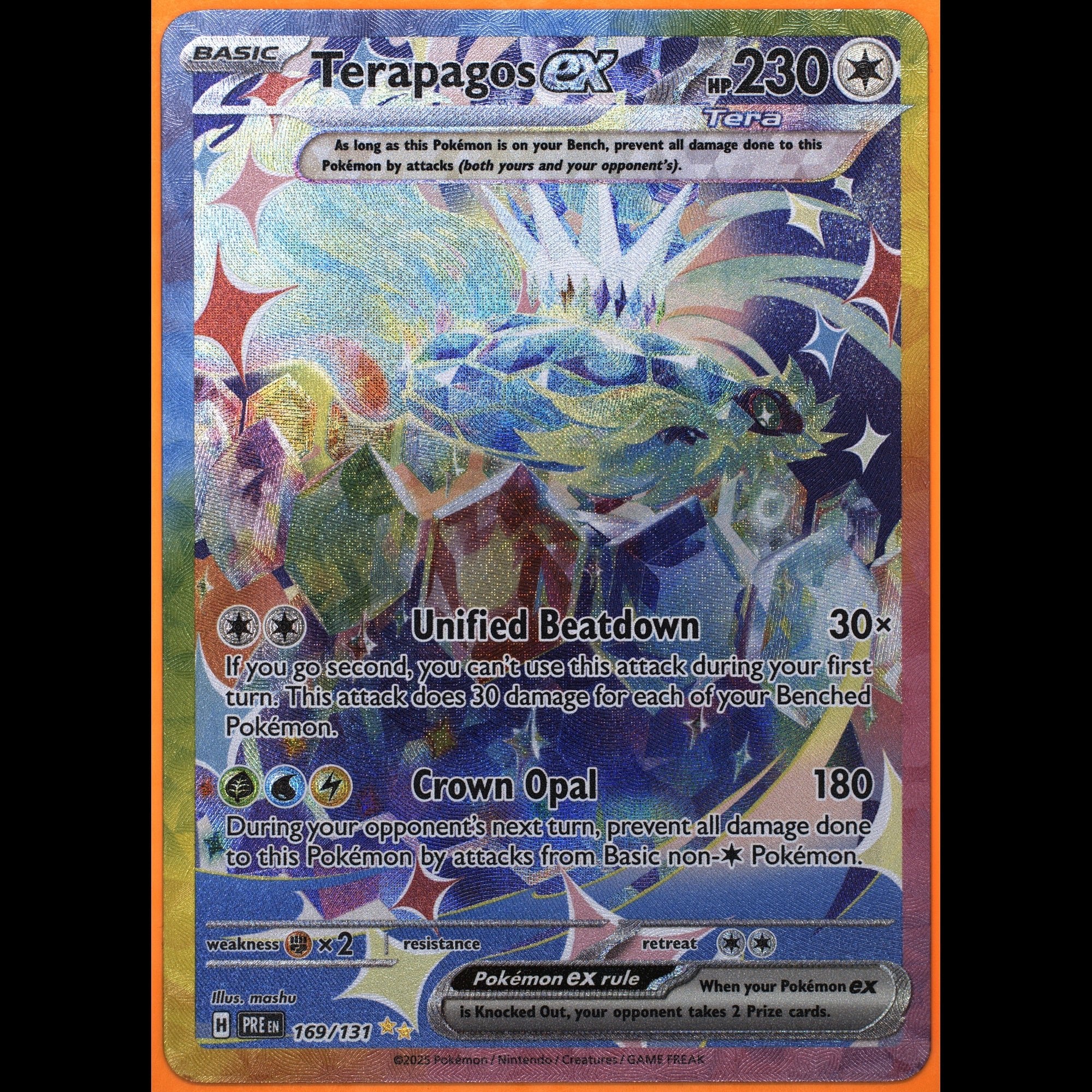 TAG 9.0 MINT Terapagos ex Special Illustration Rare 2025 Pokémon Pokemon Scarlet & Violet 169/131_TCGS7231294 - TCG TREASURY