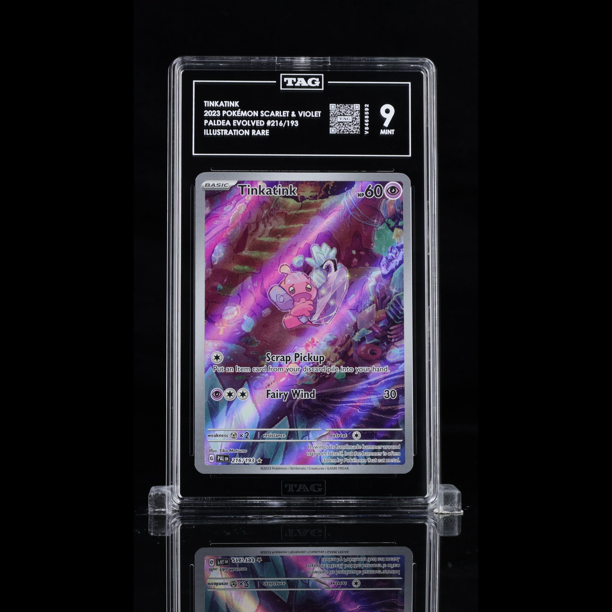 TAG 9.0 MINT Tinkatink 2023 Pokémon Pokemon Scarlet & Violet 216_TCGV8468592 - TCG TREASURY